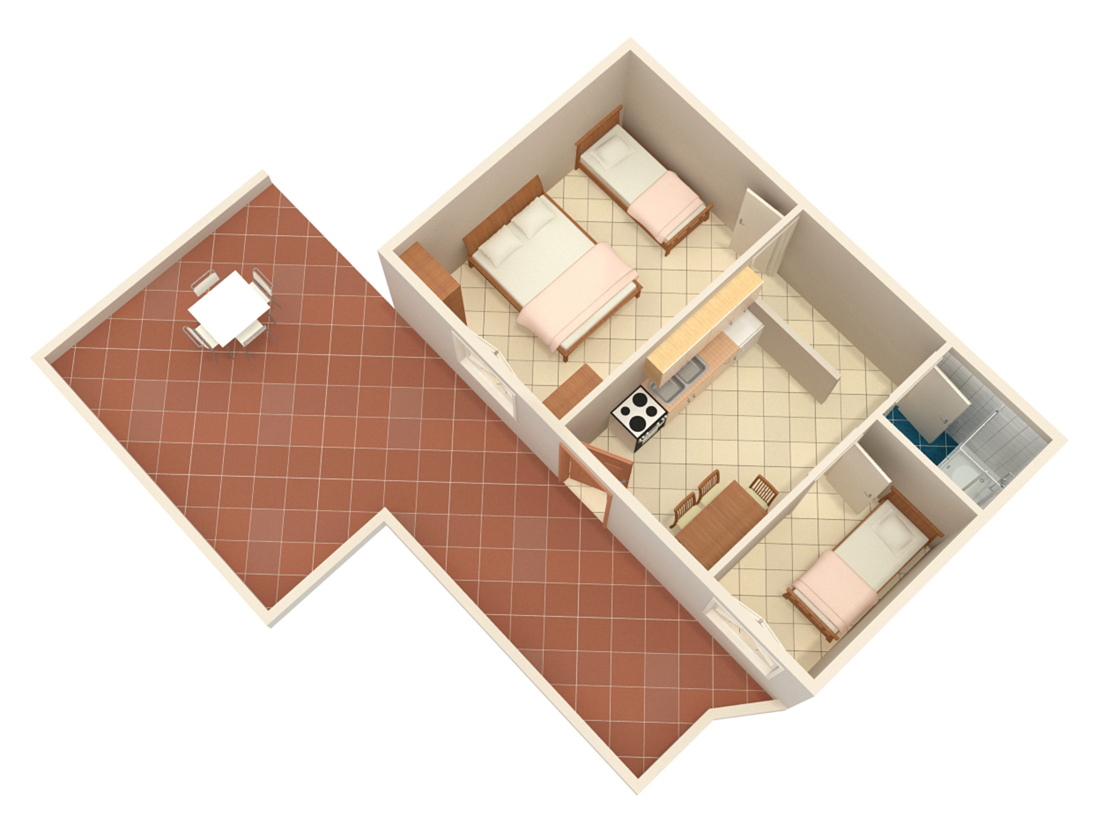 Two bedroom apartment near beach Tri Žala, Korčula  A-d