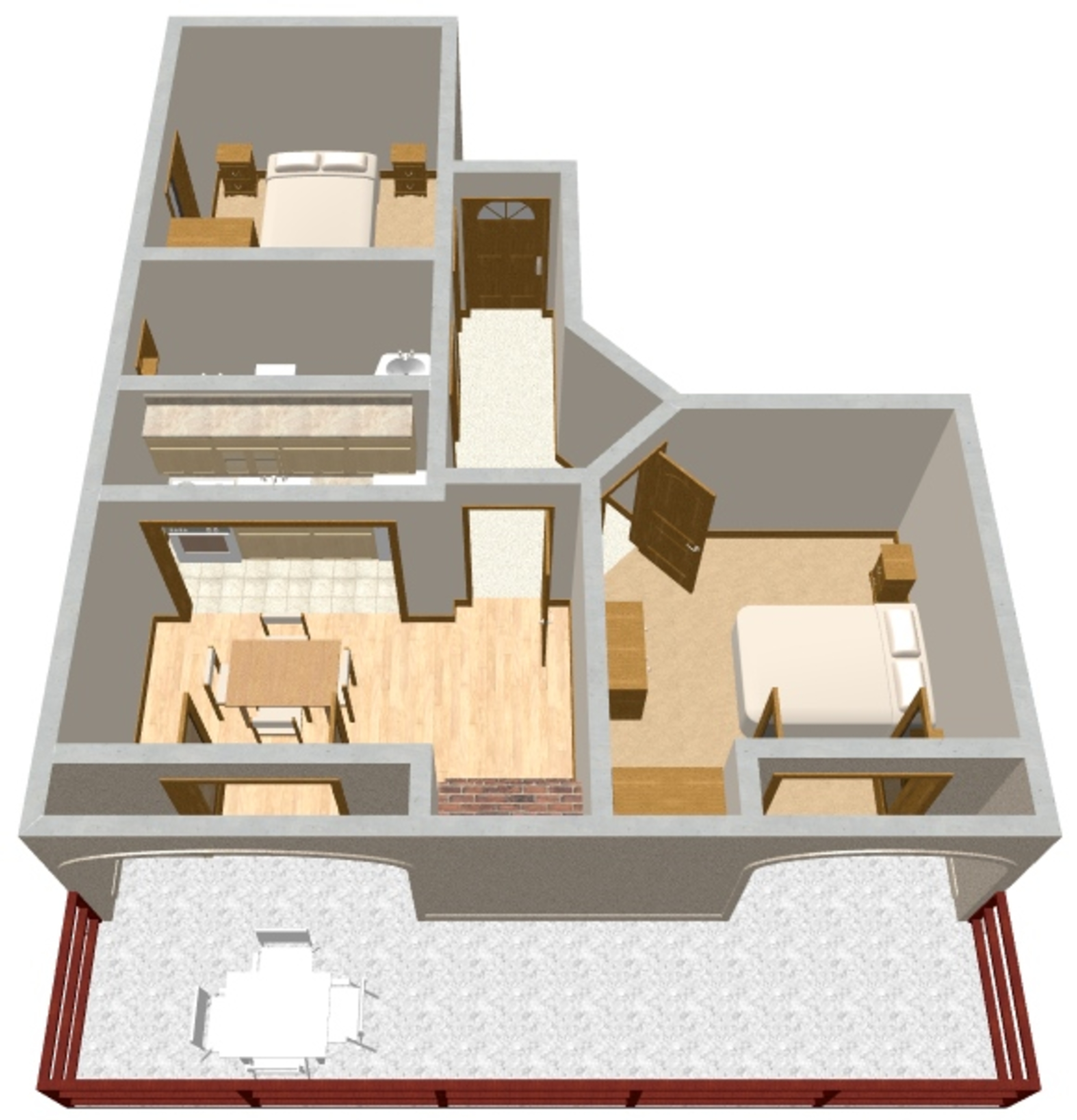 Two bedroom apartment near beach Prižba, Korčula  A-a
