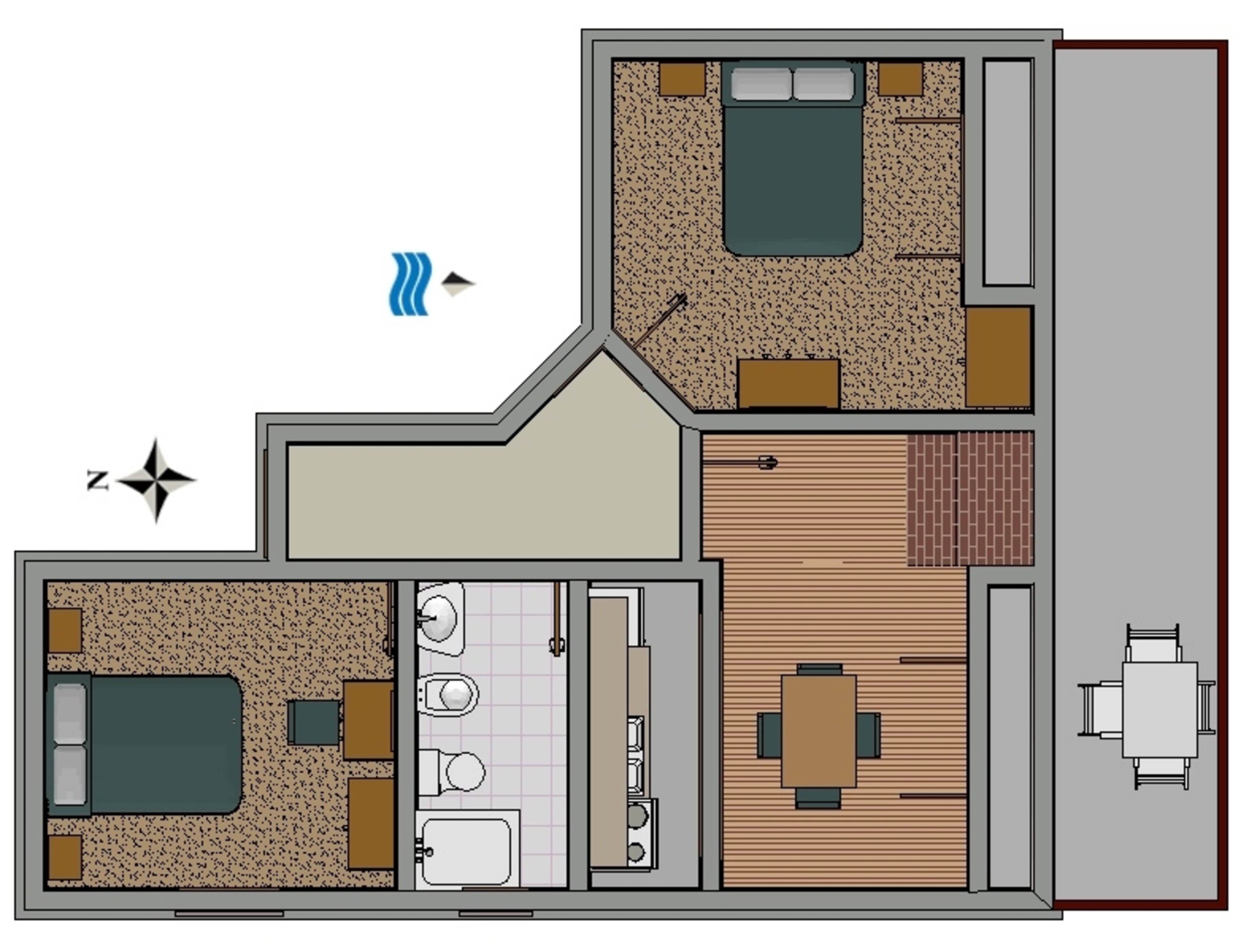 Two bedroom apartment near beach Prižba, Korčula  A-a
