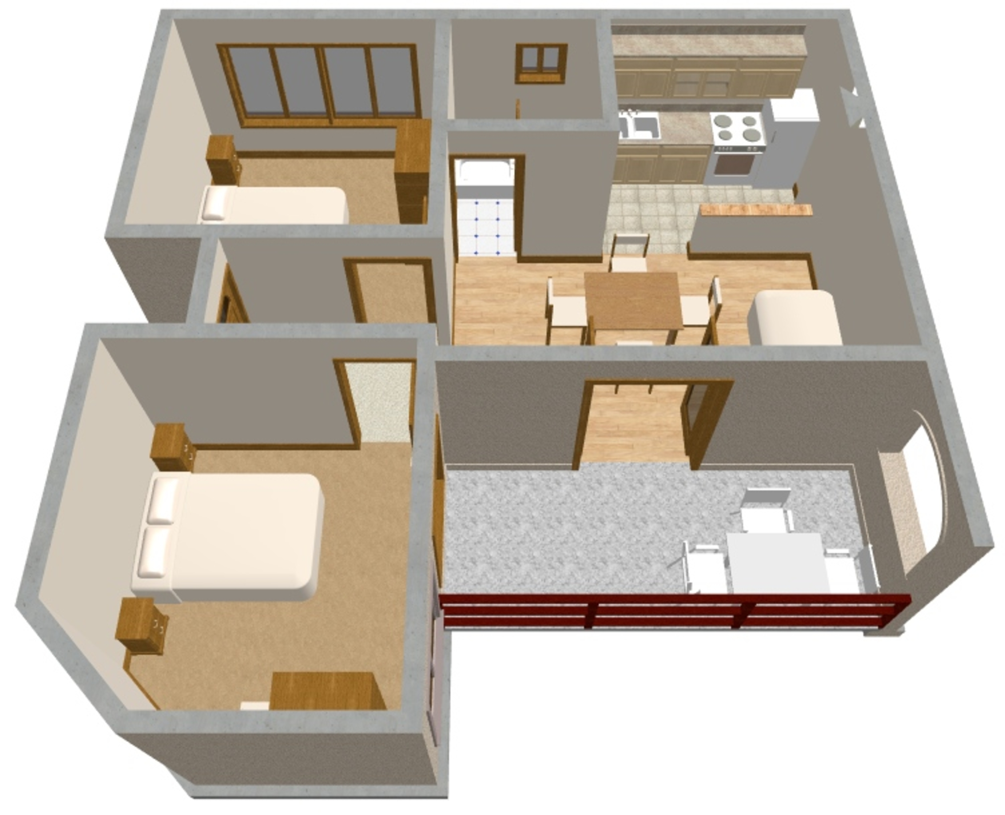 Two bedroom apartment near beach Prižba, Korčula  A-b