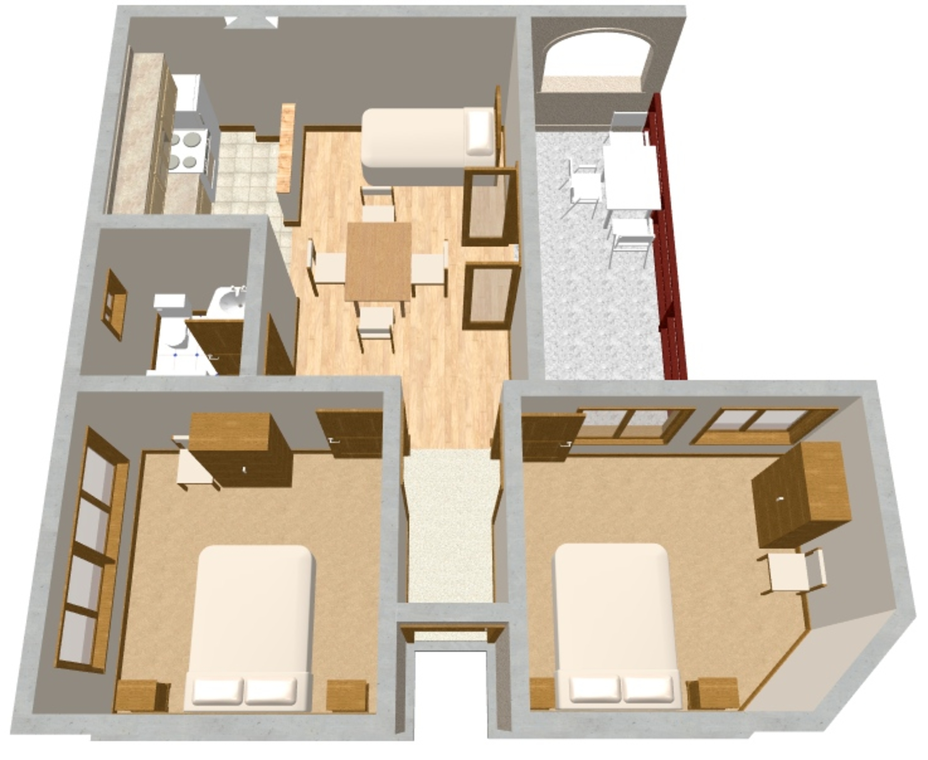 Two bedroom apartment near beach Prižba, Korčula  A-b