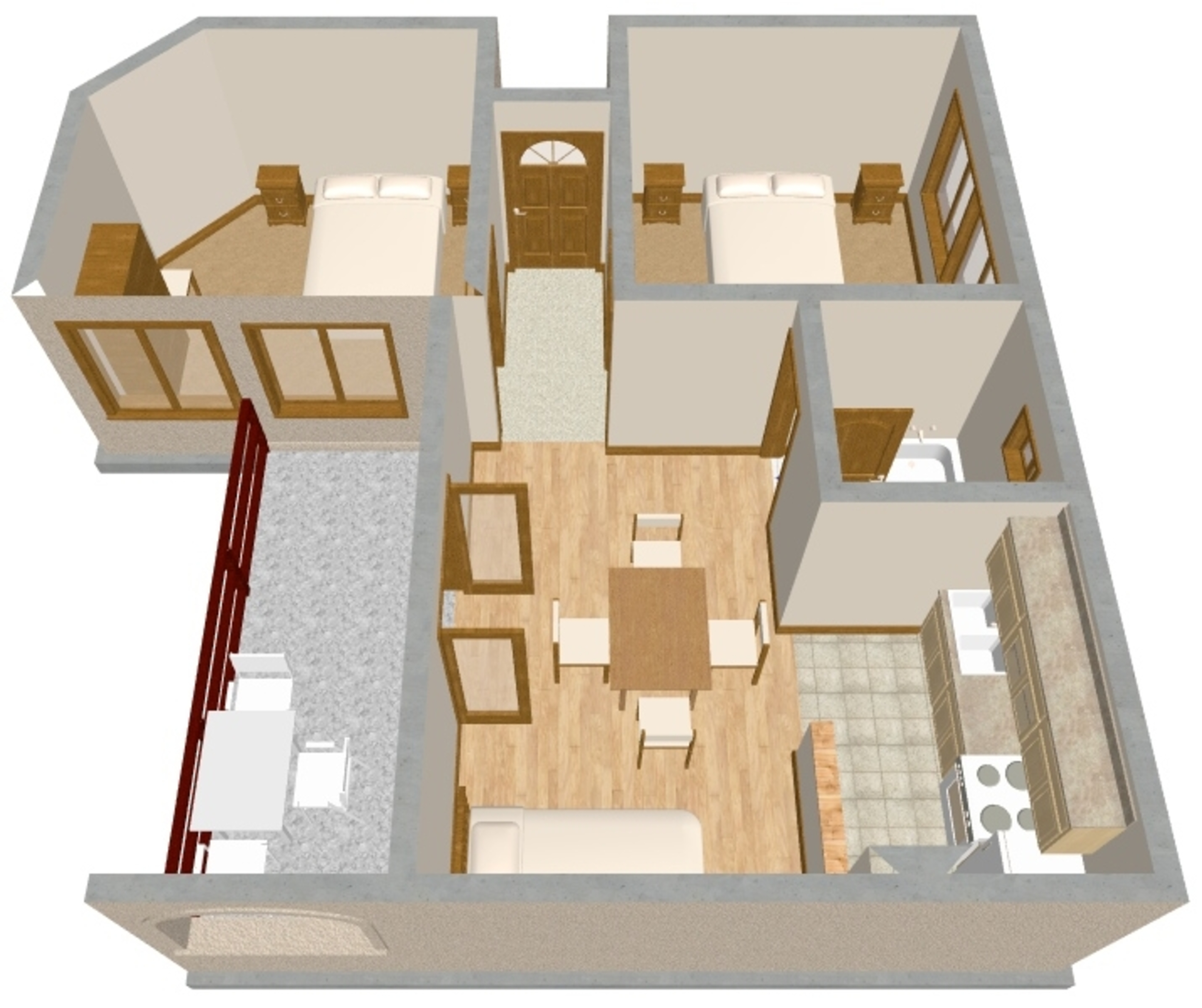 Two bedroom apartment near beach Prižba, Korčula  A-b