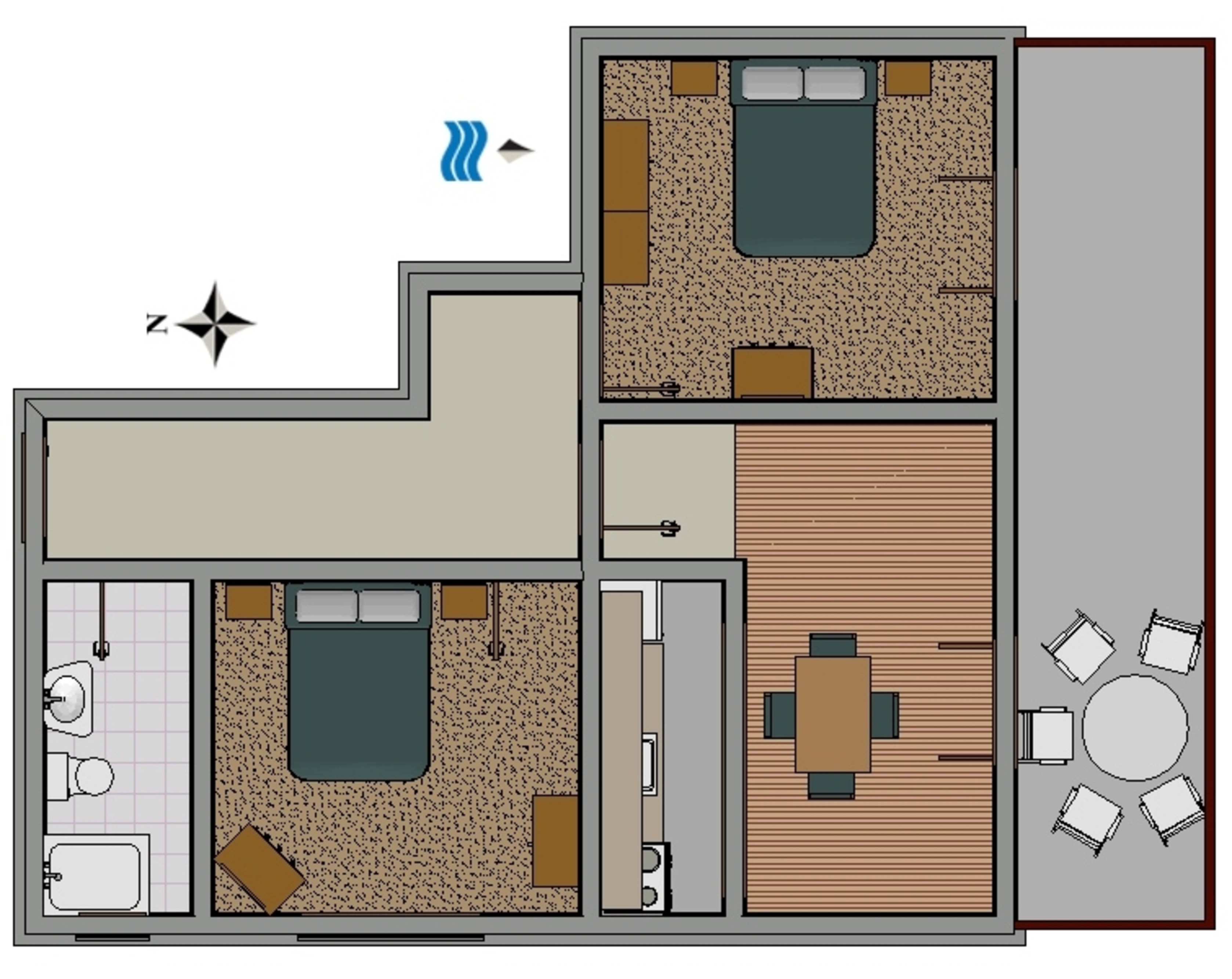 Two bedroom apartment near beach Prižba, Korčula  A-c