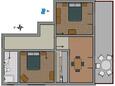 Prižba, План в размещении типа apartment, WiFi.