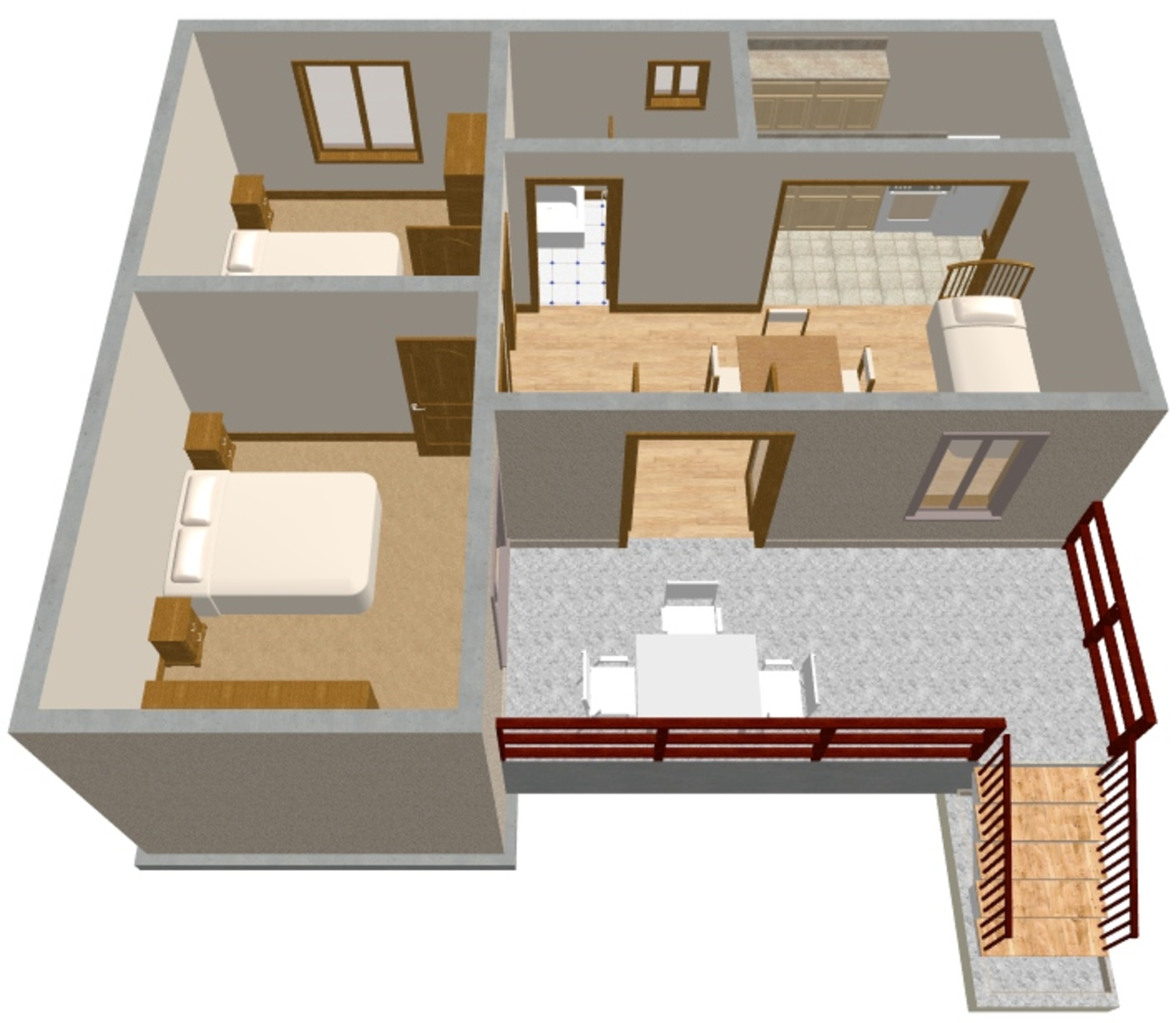 Two bedroom apartment near beach Prižba, Korčula  A-d