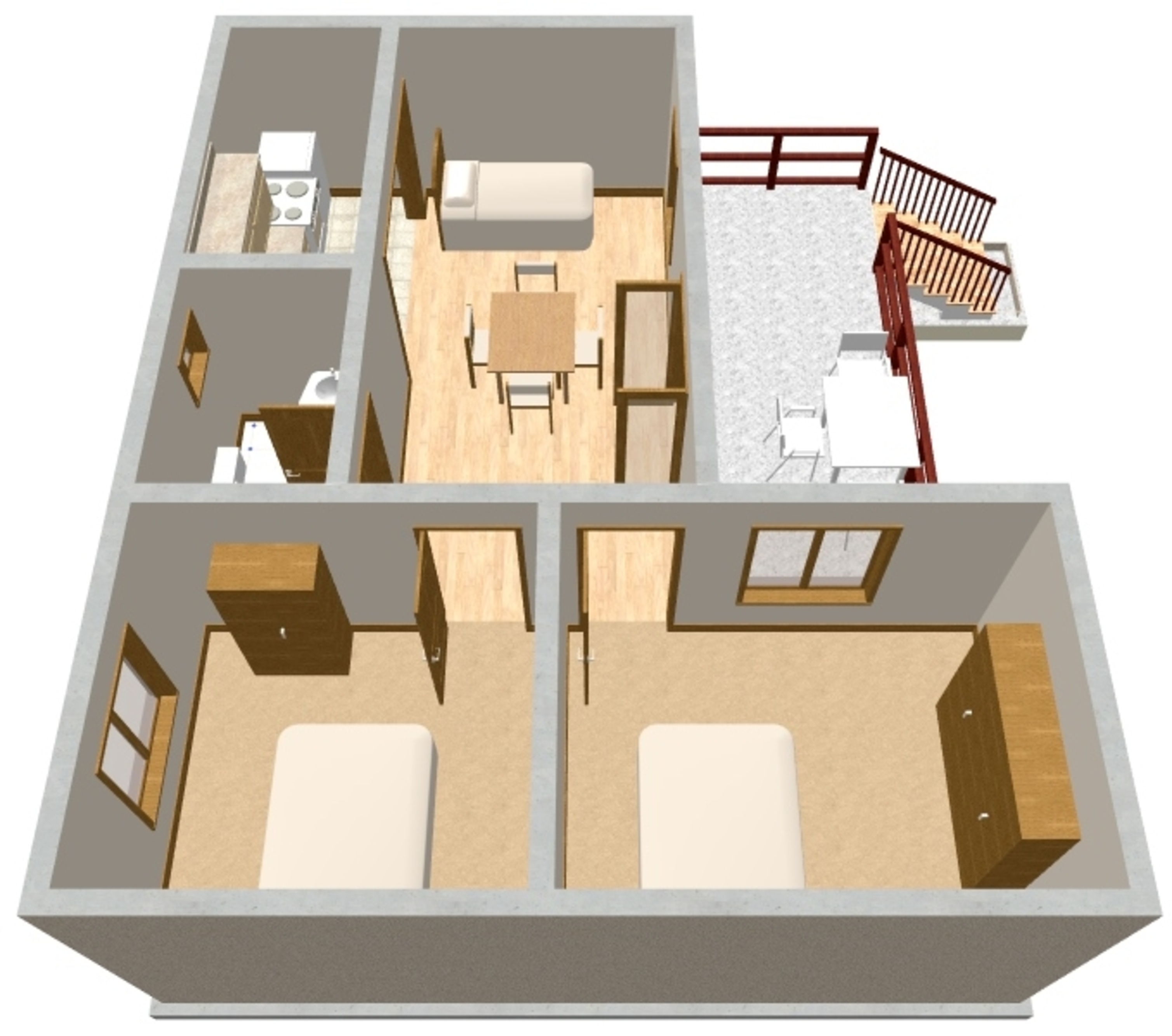 Two bedroom apartment near beach Prižba, Korčula  A-d