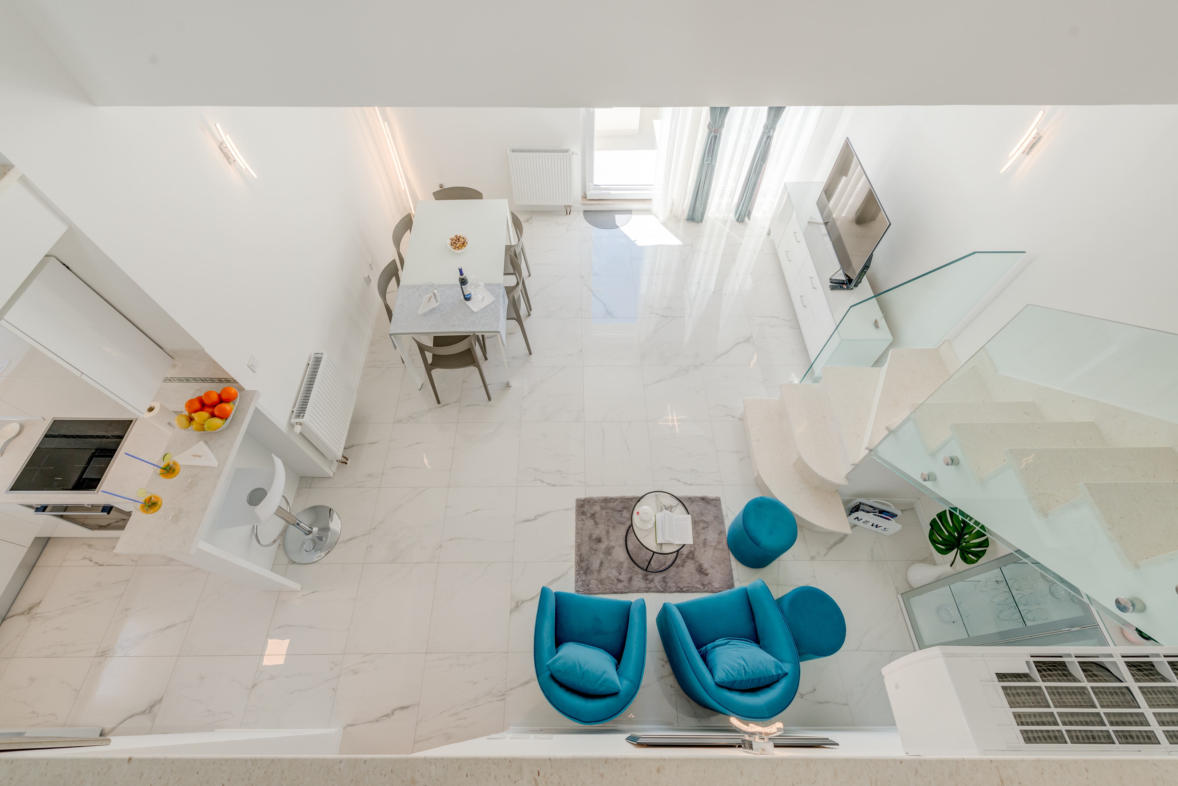 Three bedroom apartment with balcony and sea view Split  A-a