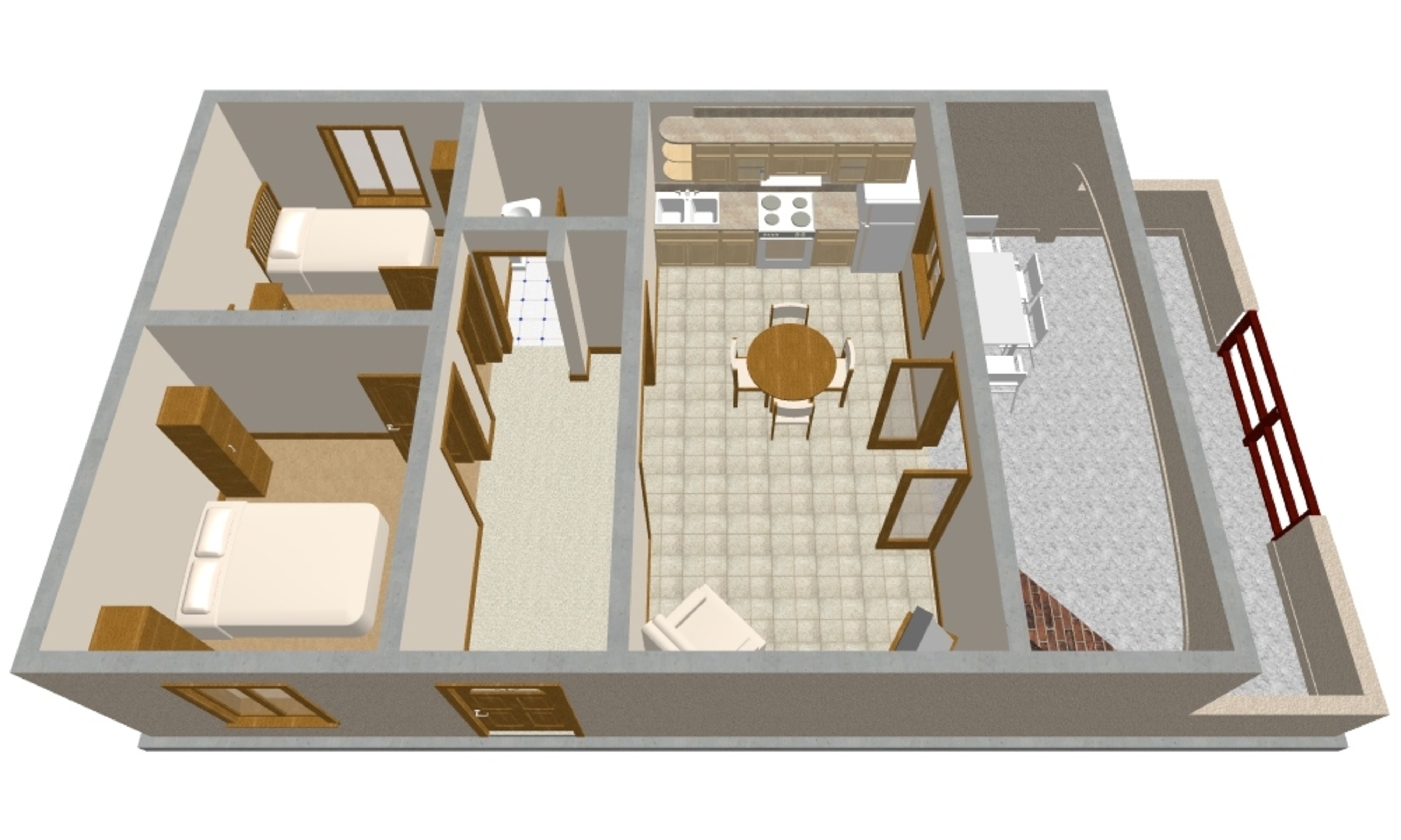 Two bedroom apartment near beach Prižba, Korčula  A-a