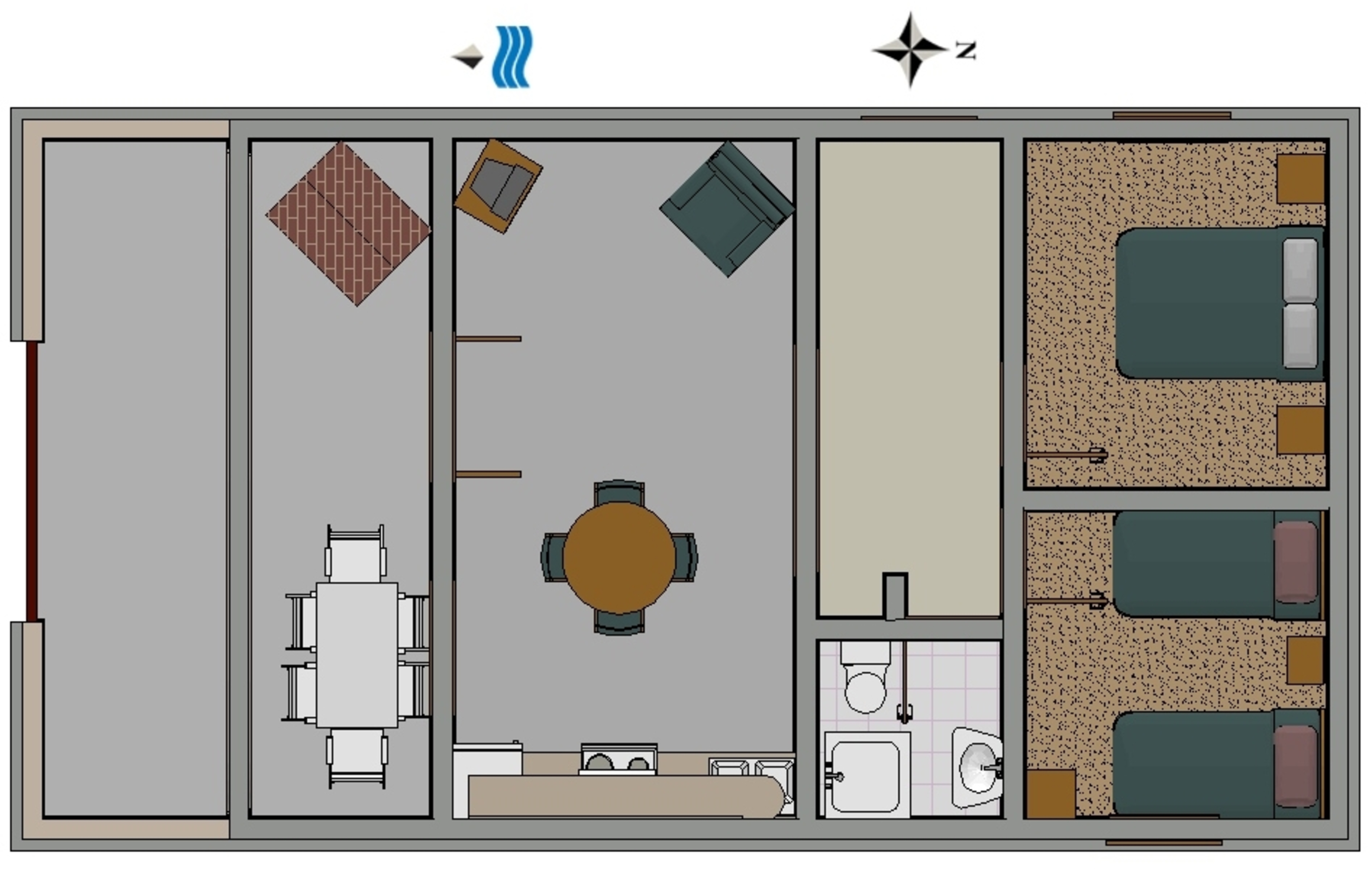 Two bedroom apartment near beach Prižba, Korčula  A-a