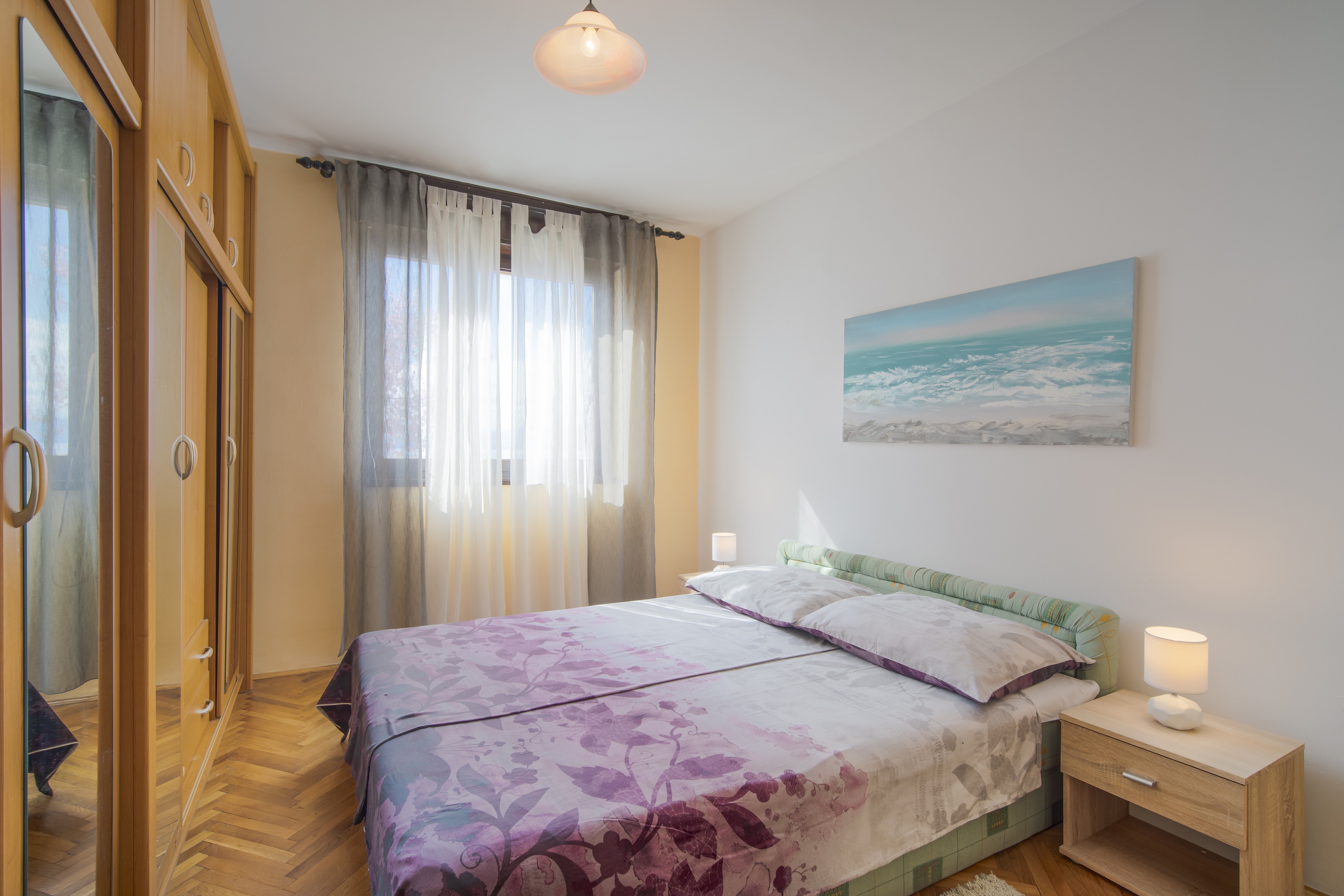 Dvosobni apartman s balkonom i pogledom na more Rijeka  A-a