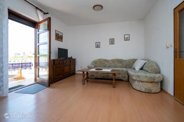 Zaglav, Woonkamer in the apartment, air condition available, (pet friendly) en WiFi.