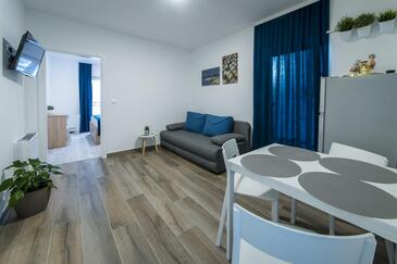 Dnevna soba Baška Voda, Dnevna soba v nastanitvi vrste apartment, dostopna klima in WiFi.