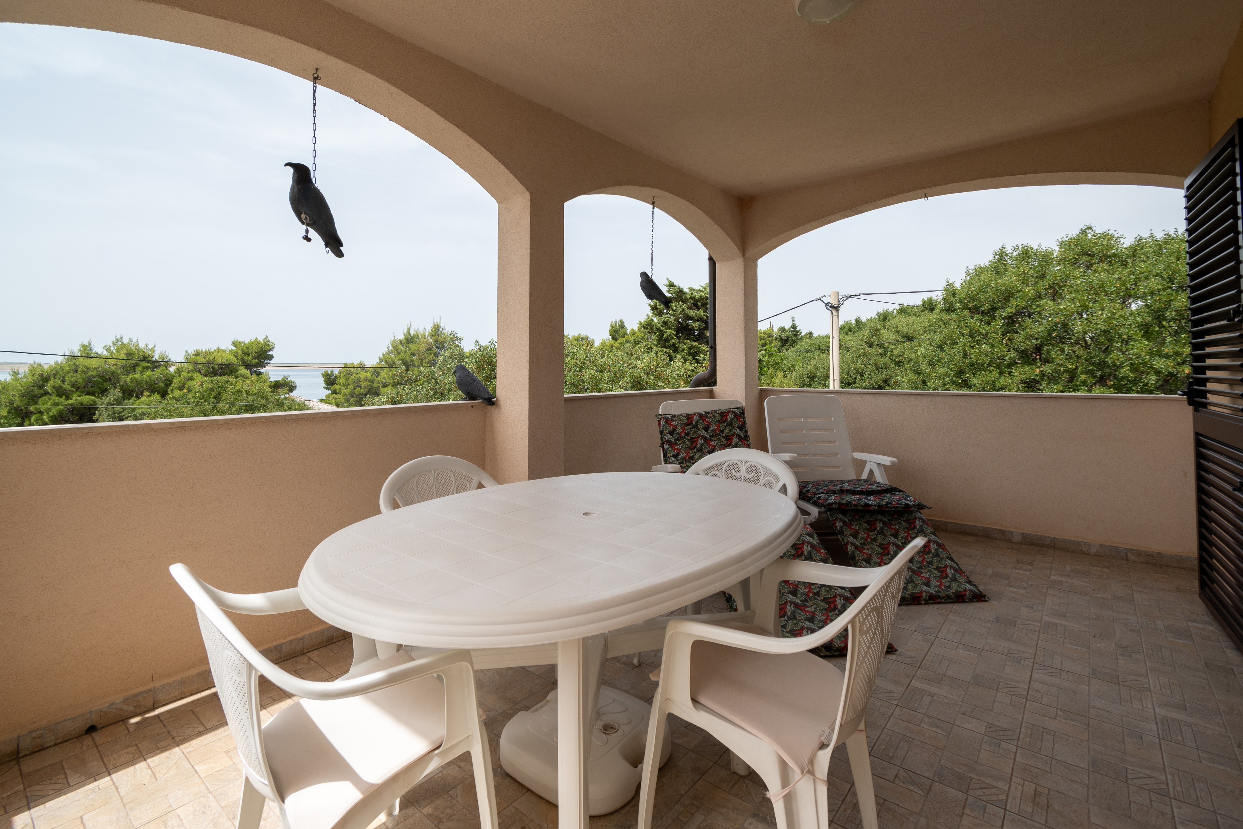One bedroom apartment with terrace and sea view Tribanj Šibuljina, Paklenica  A-a