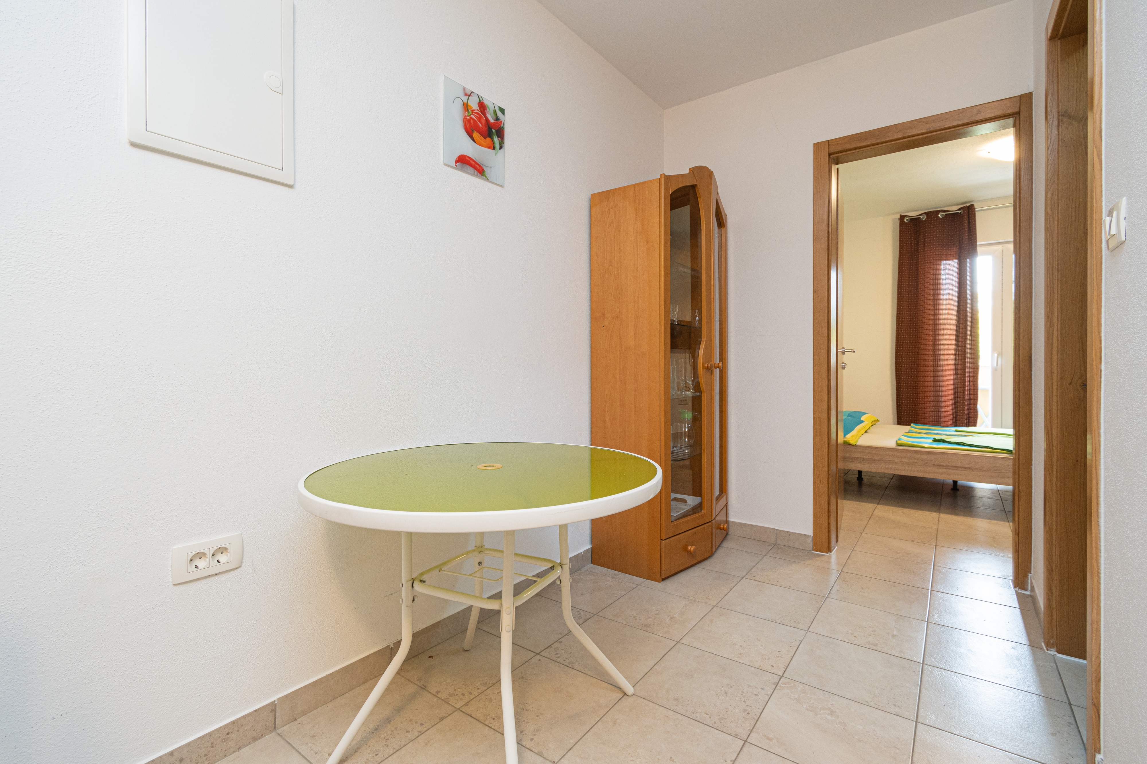 One bedroom apartment with balcony and sea view Tribanj Šibuljina, Paklenica  A-b