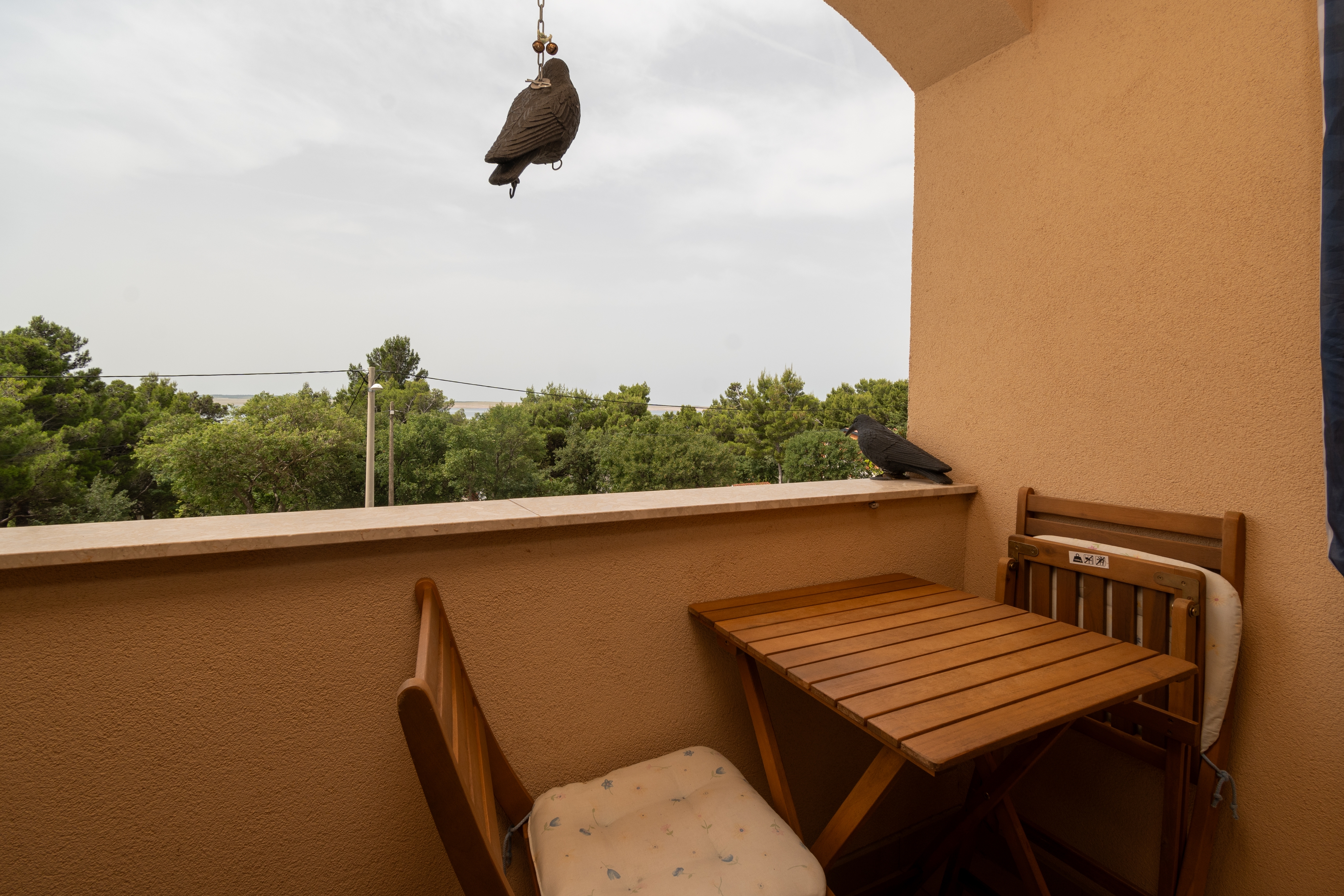 One bedroom apartment with balcony and sea view Tribanj Šibuljina, Paklenica  A-c