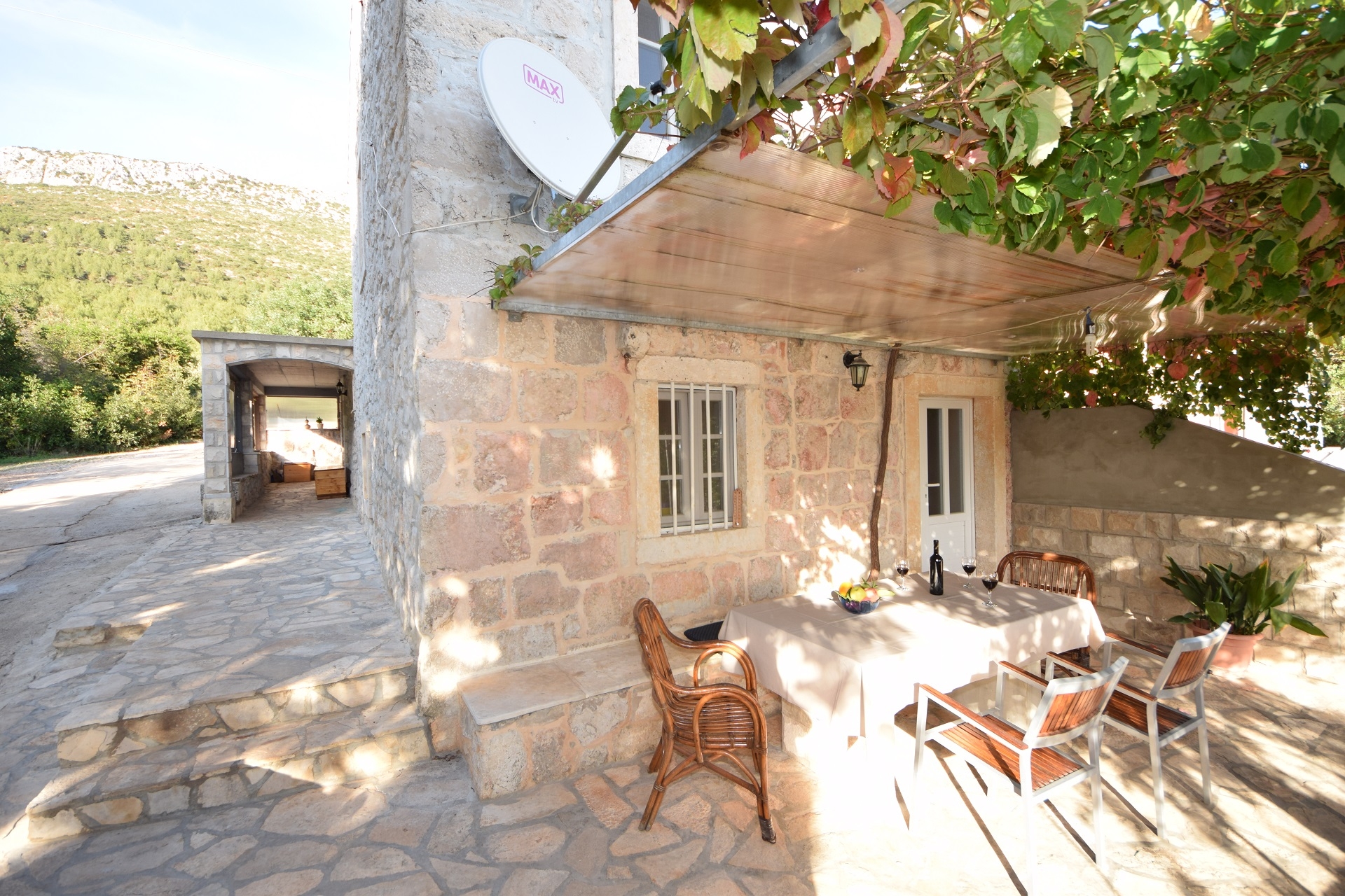 Two bedroom house with terrace and sea view Orebić, Pelješac  K