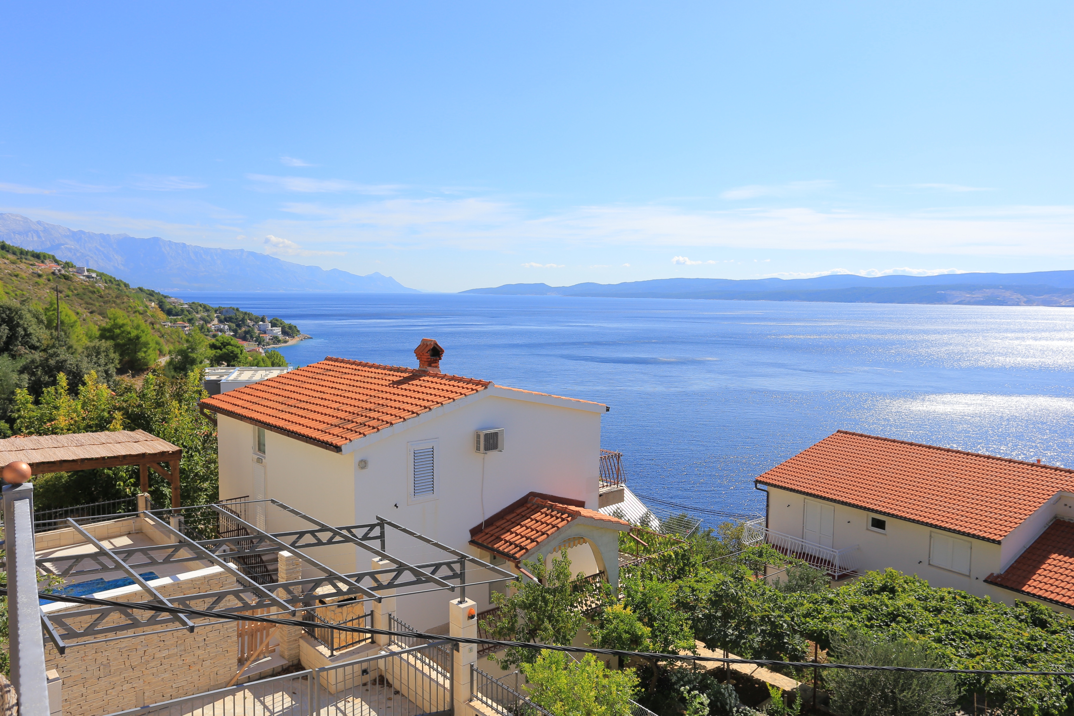 Studio flat with balcony and sea view Stanići, Omiš  AS-a
