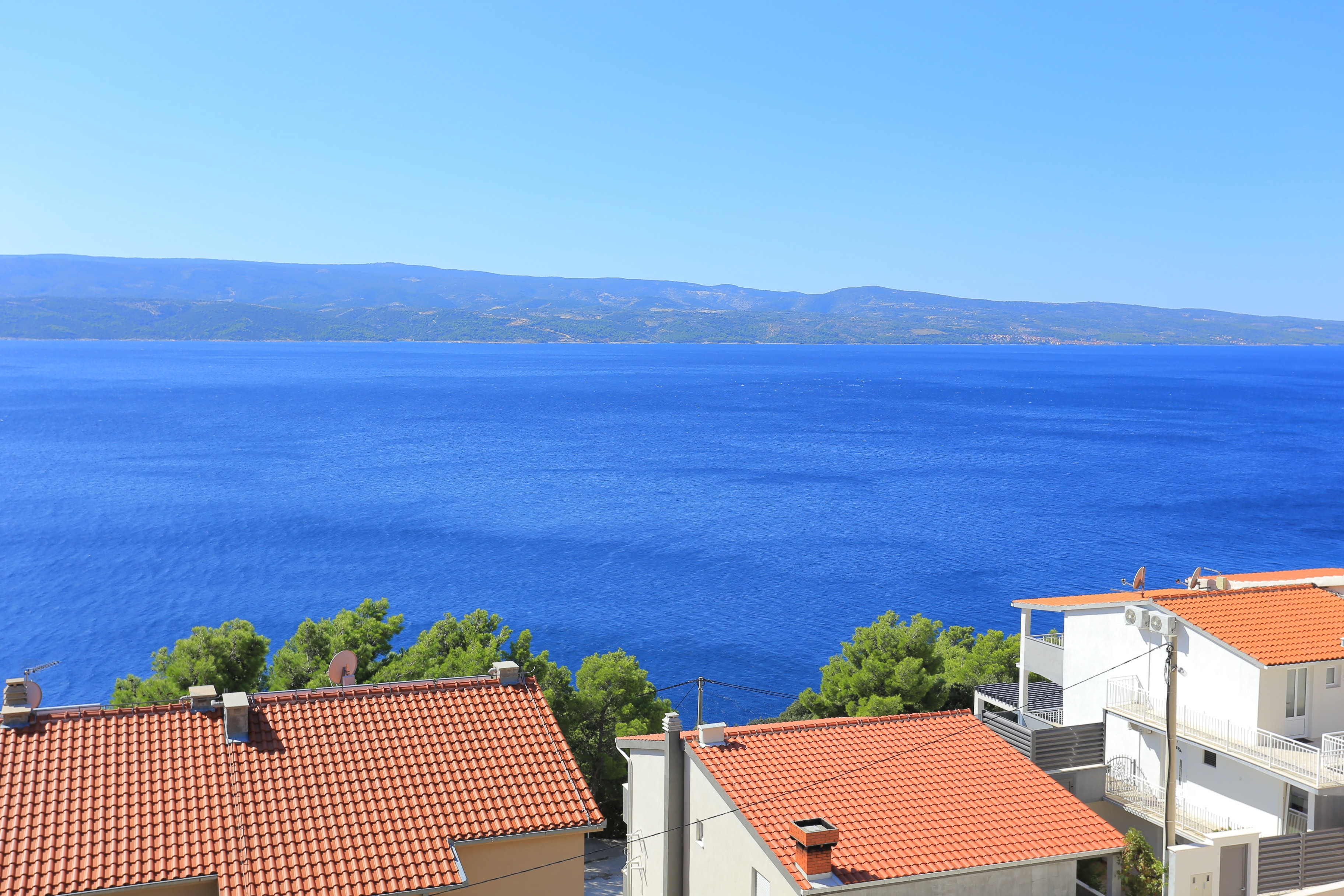 Studio flat with balcony and sea view Stanići, Omiš  AS-c