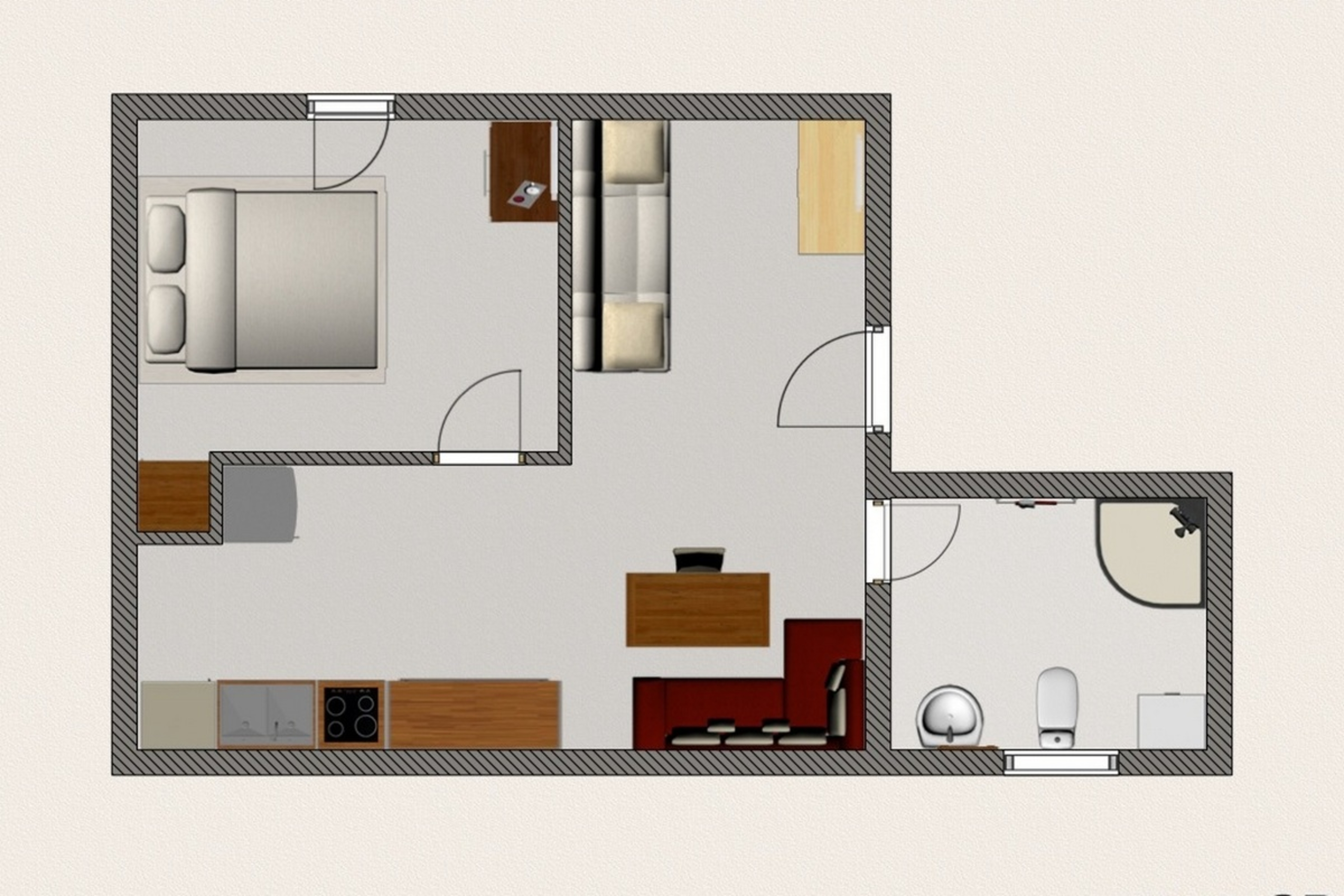 One bedroom house with terrace Stari Grad, Hvar  K