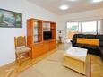 Bibinje, Living room in the apartment, air condition available and WiFi.