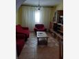 Obývací pokoj Tribanj, Obývací pokoj v ubytování typu apartment, s klimatizací, domácí mazlíčci povoleni a WiFi.
