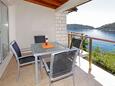 Karbuni, Terrace in the apartment, with a sea view and WiFi.