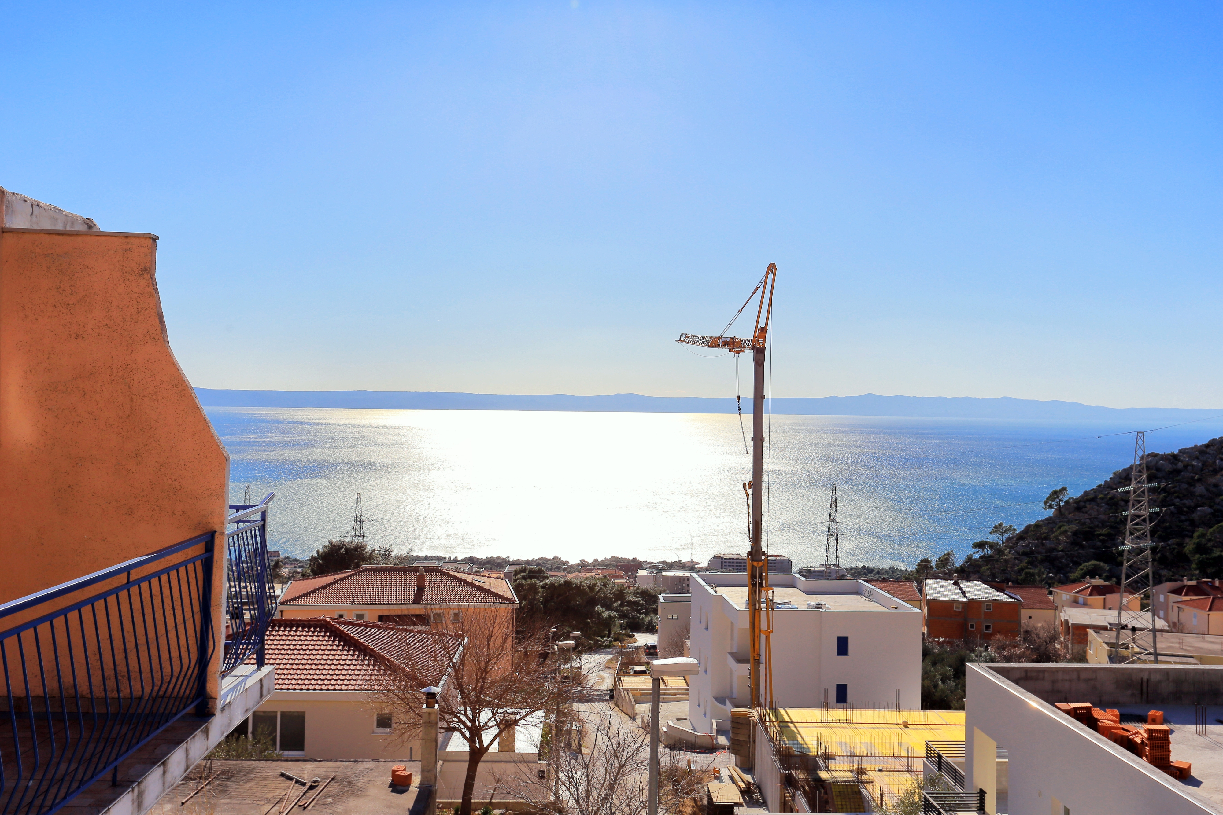 Studio flat with balcony and sea view Makarska  AS-b