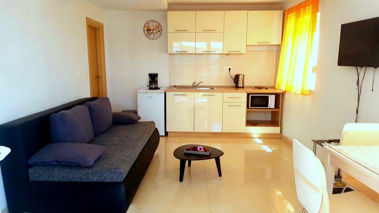 One bedroom apartment with balcony and sea view Seget Donji, Trogir (A-18188-c)