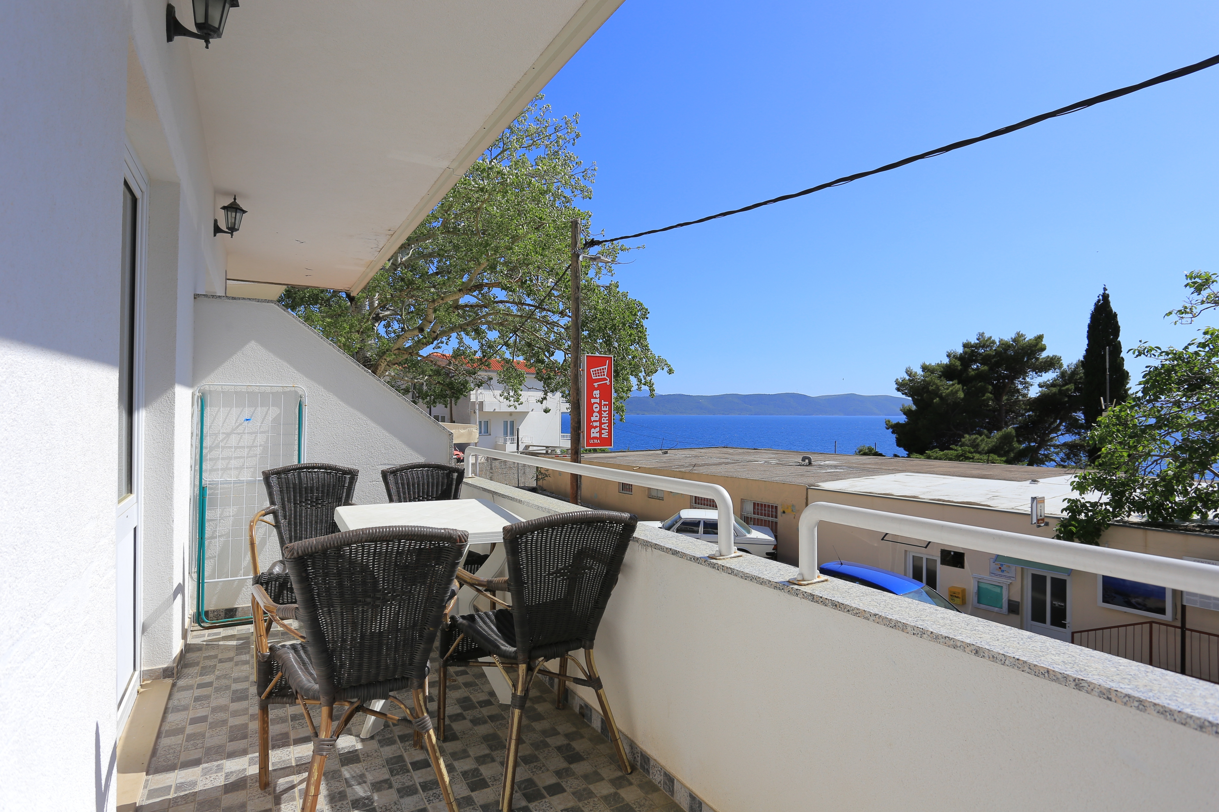 Two bedroom apartment with balcony and sea view Živogošće - Porat, Makarska  A-b