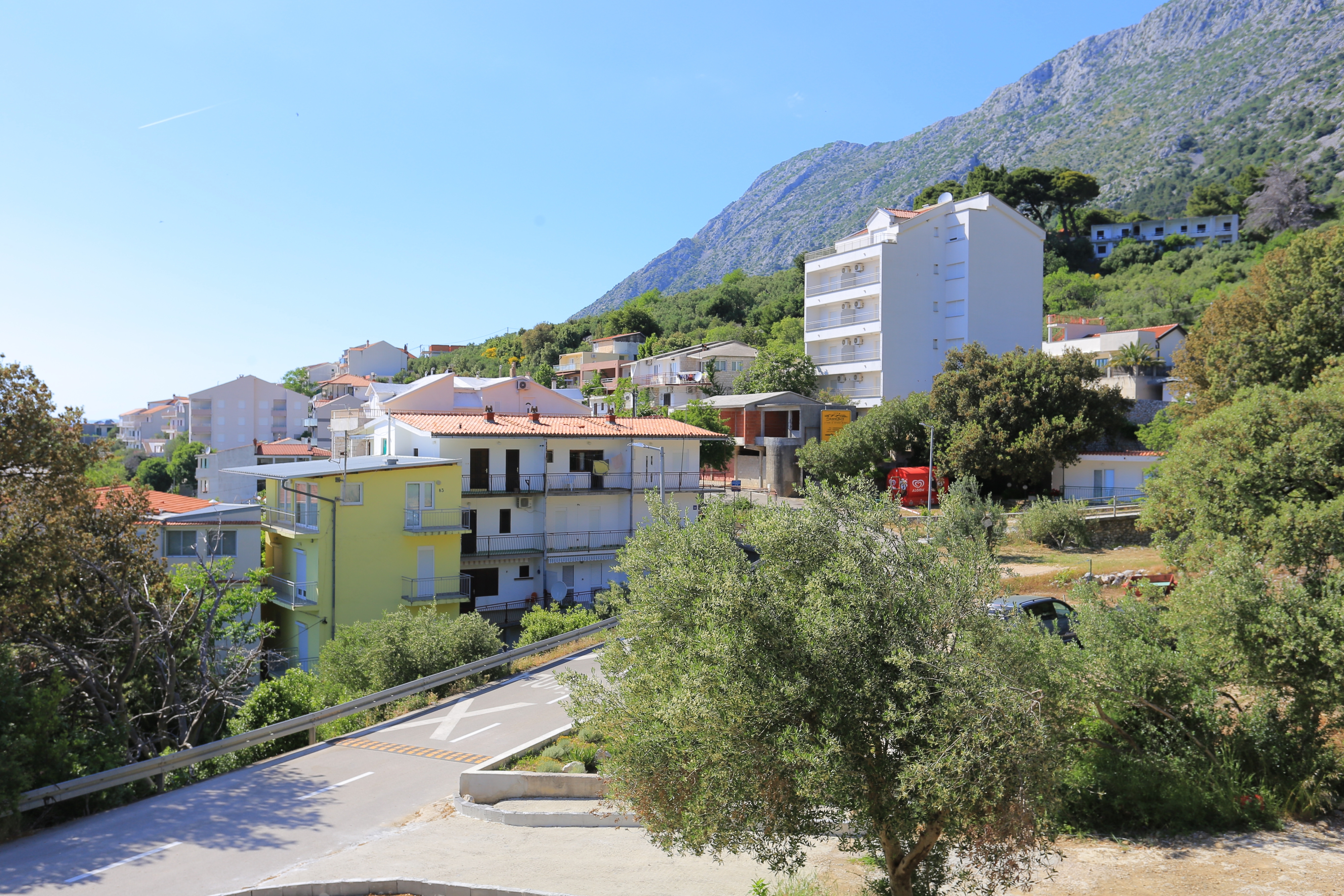 Two bedroom apartment with balcony and sea view Živogošće - Porat, Makarska  A-c
