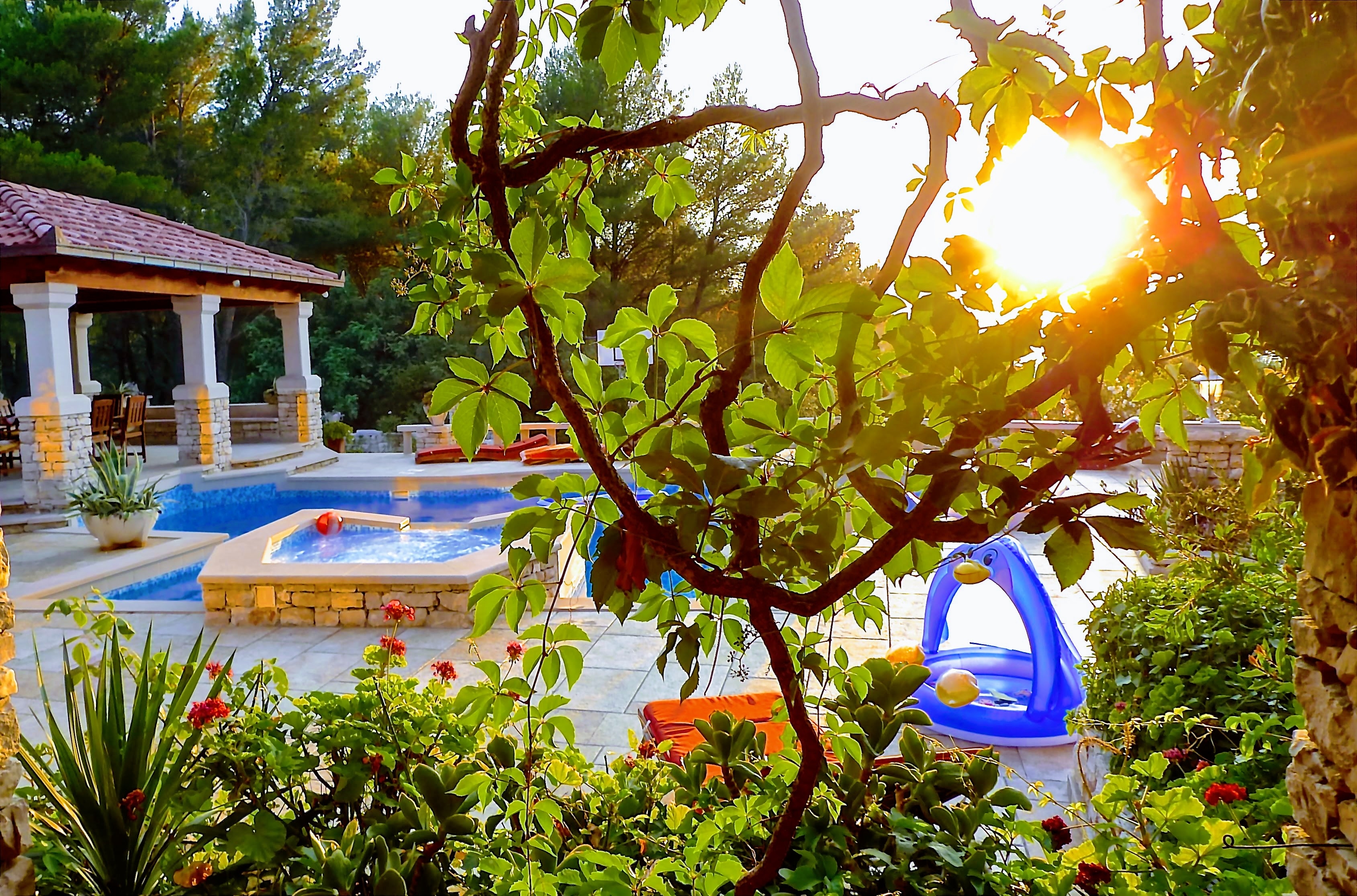 Two bedroom apartment with terrace and sea view Cove Poplat, Korčula  A-a