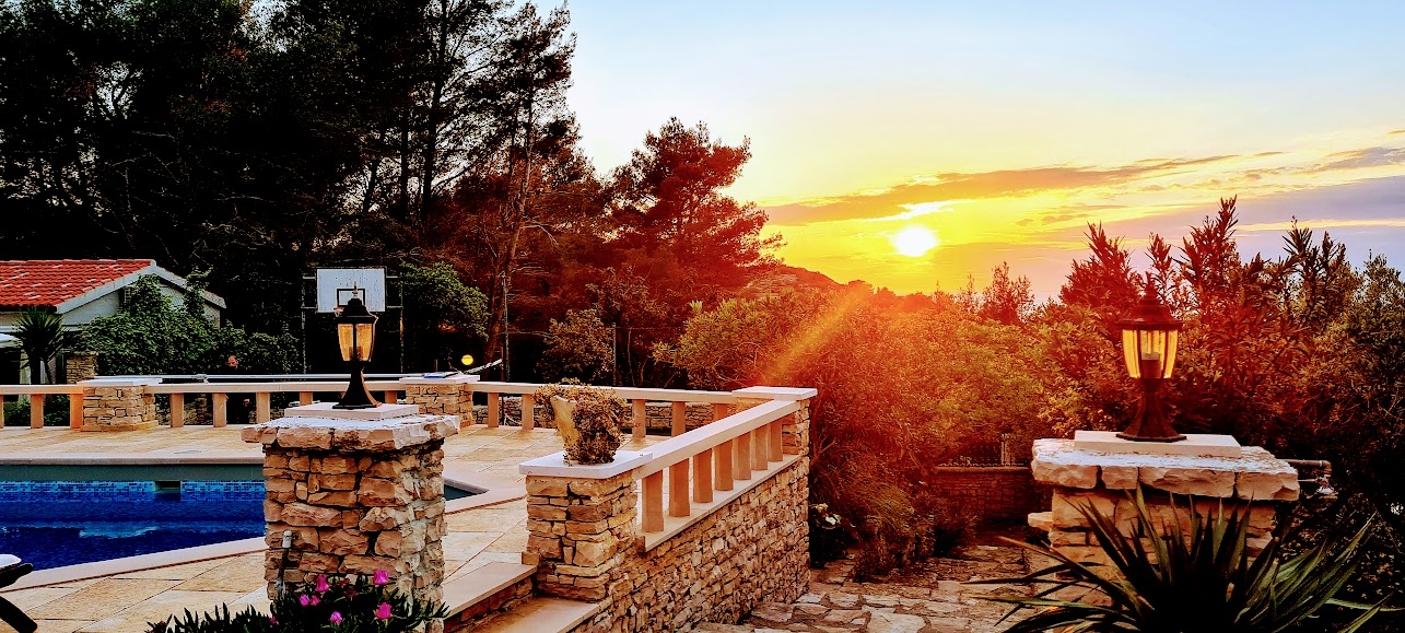 Two bedroom apartment with terrace and sea view Cove Poplat, Korčula  A-a
