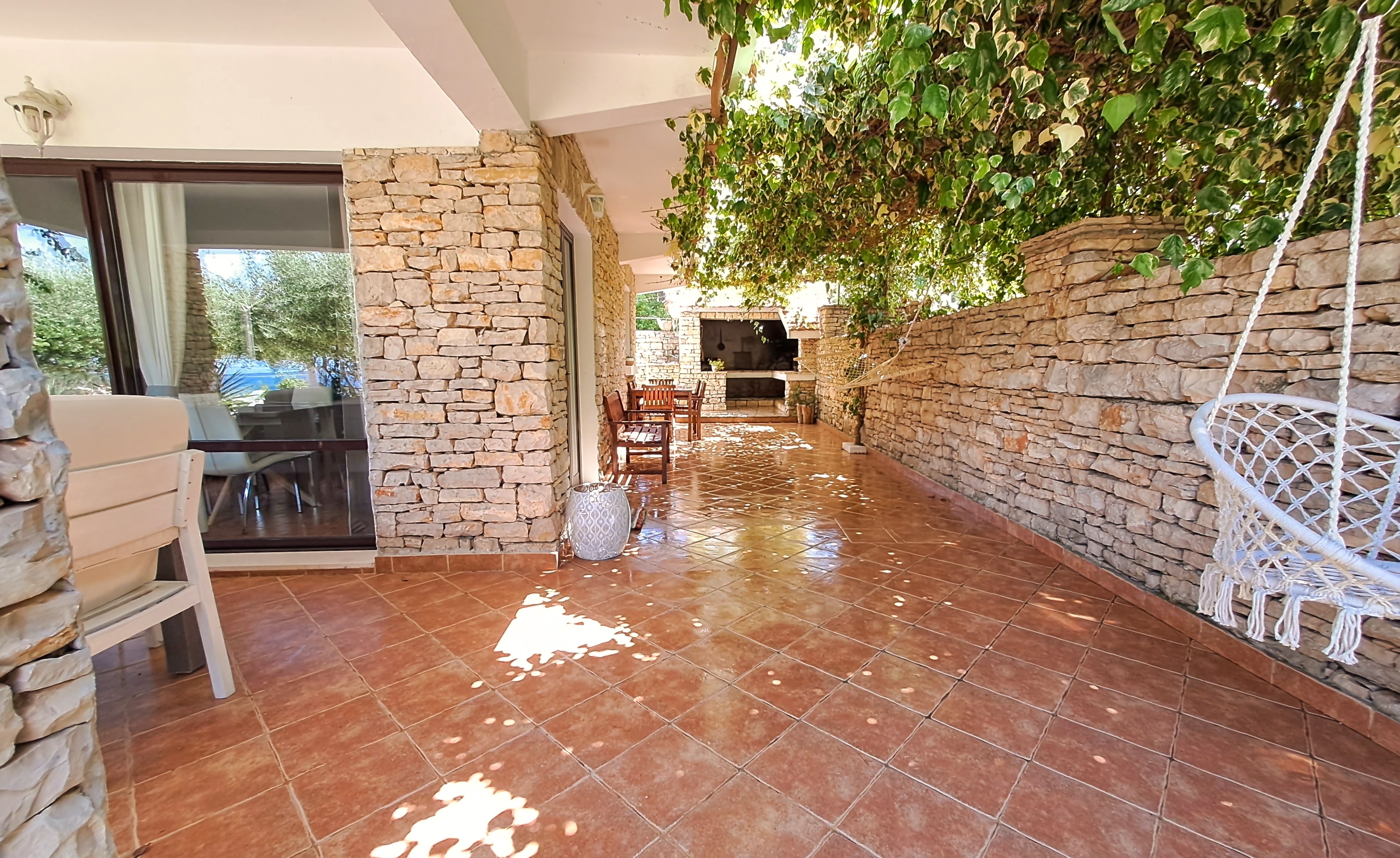 Two bedroom apartment with terrace and sea view Cove Poplat, Korčula  A-c