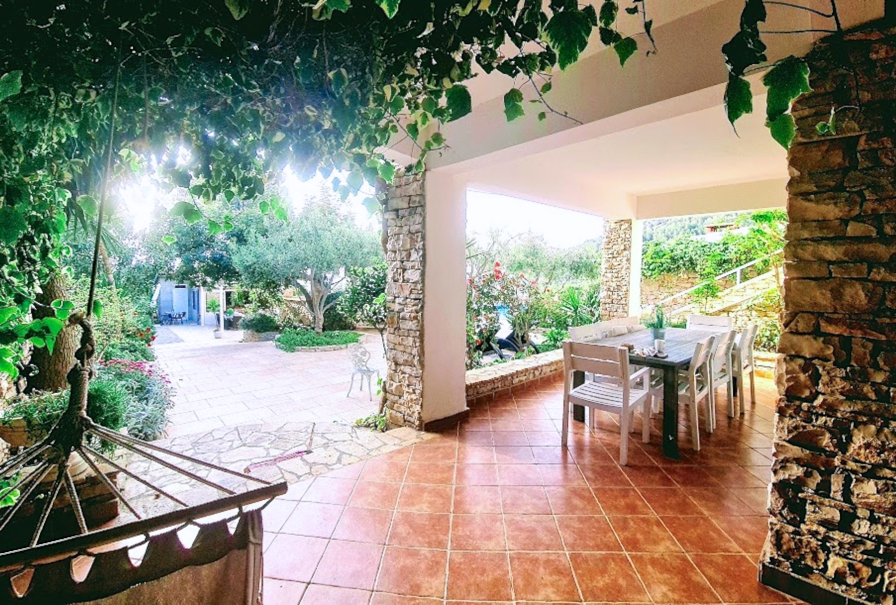Two bedroom apartment with terrace and sea view Cove Poplat, Korčula  A-c