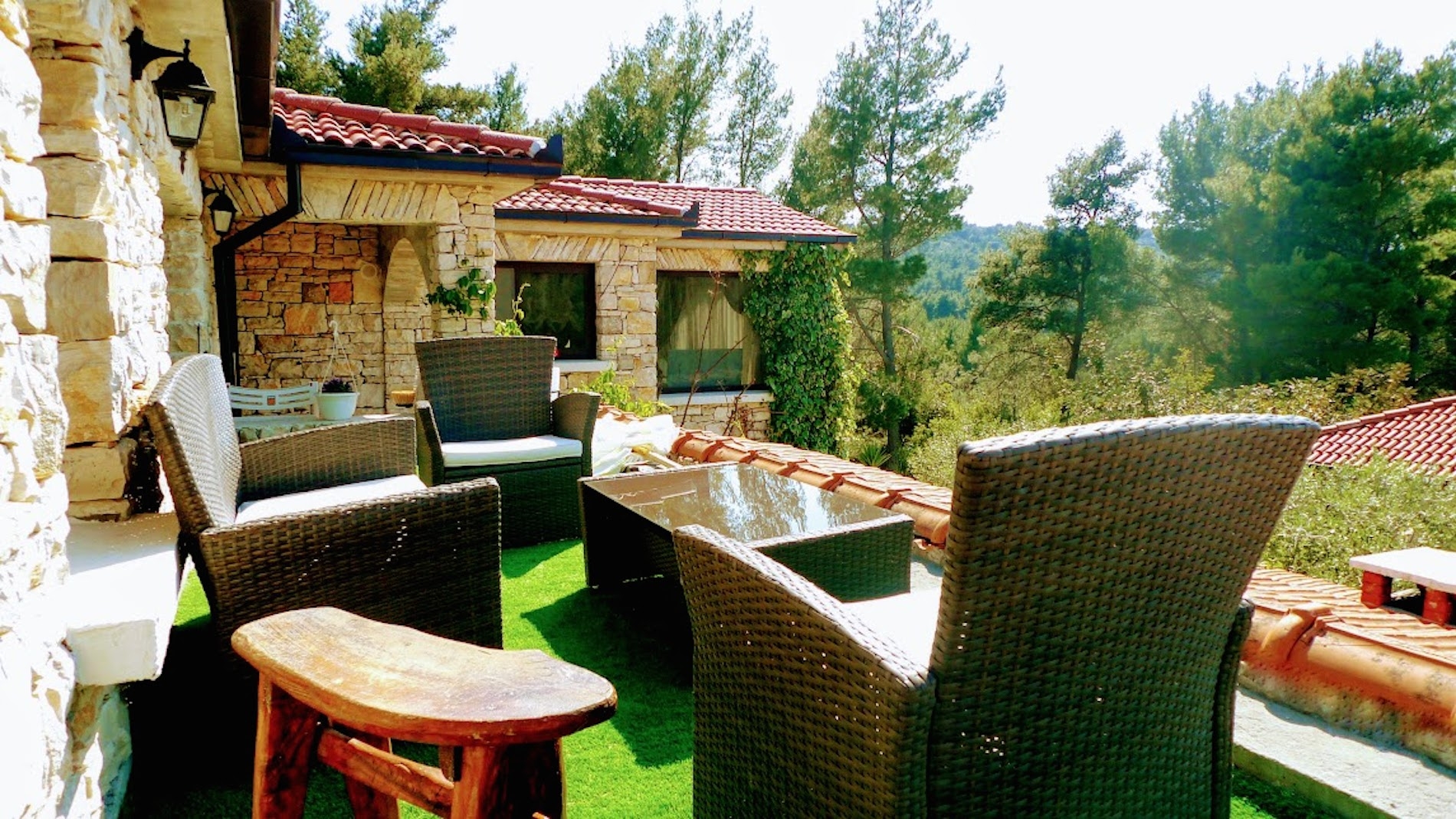 Two bedroom apartment with terrace and sea view Cove Poplat, Korčula  A-d