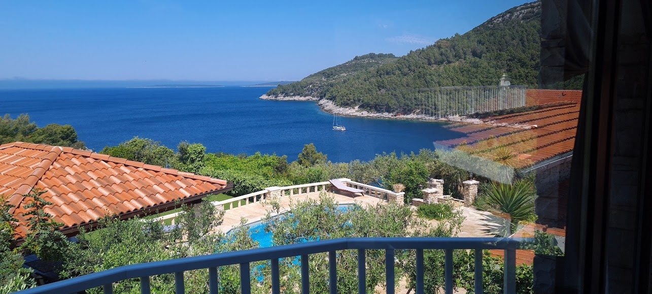 Two bedroom apartment with terrace and sea view Cove Poplat, Korčula  A-d