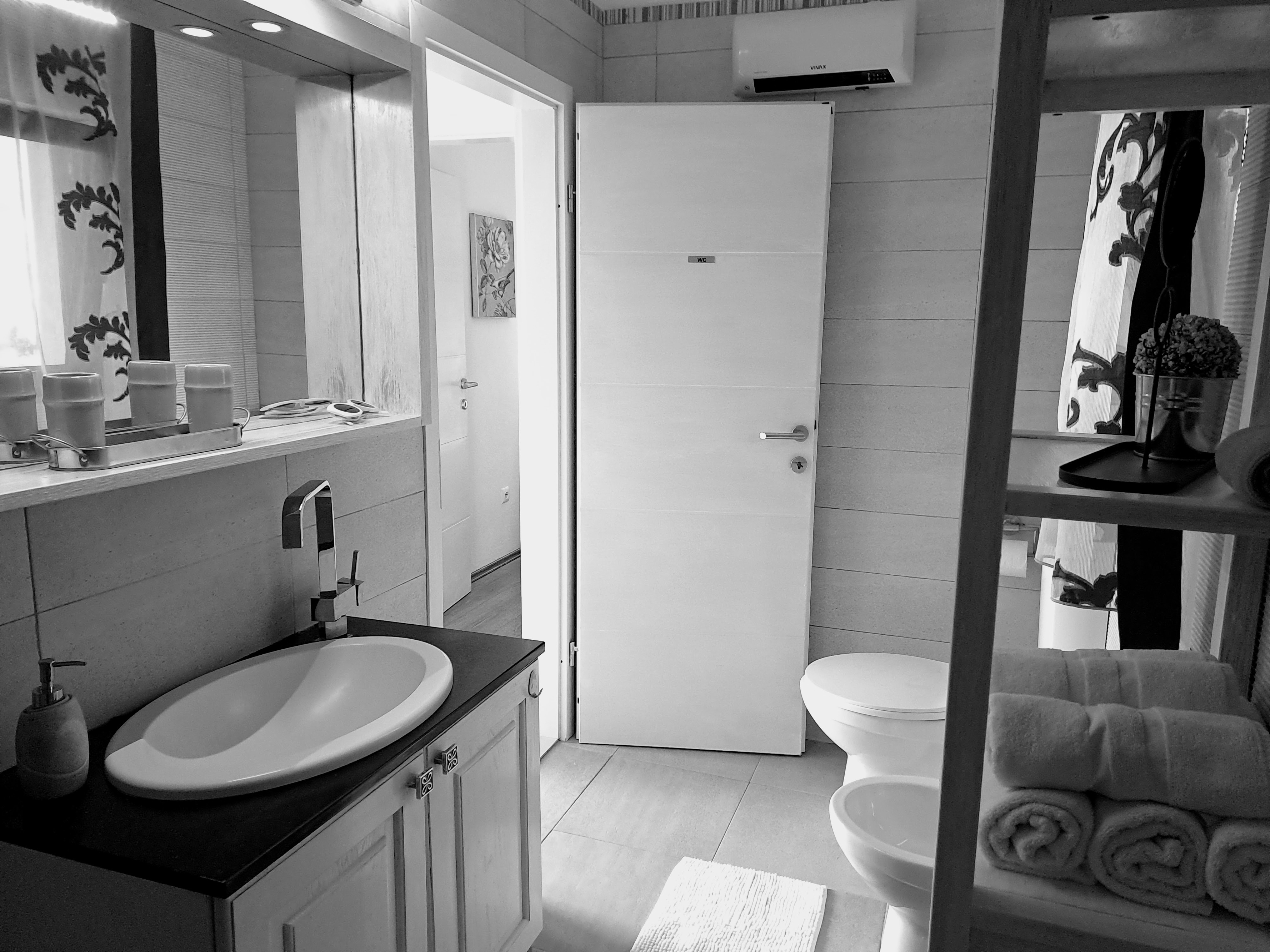 Two bedroom apartment with terrace and sea view Cove Poplat, Korčula  A-d