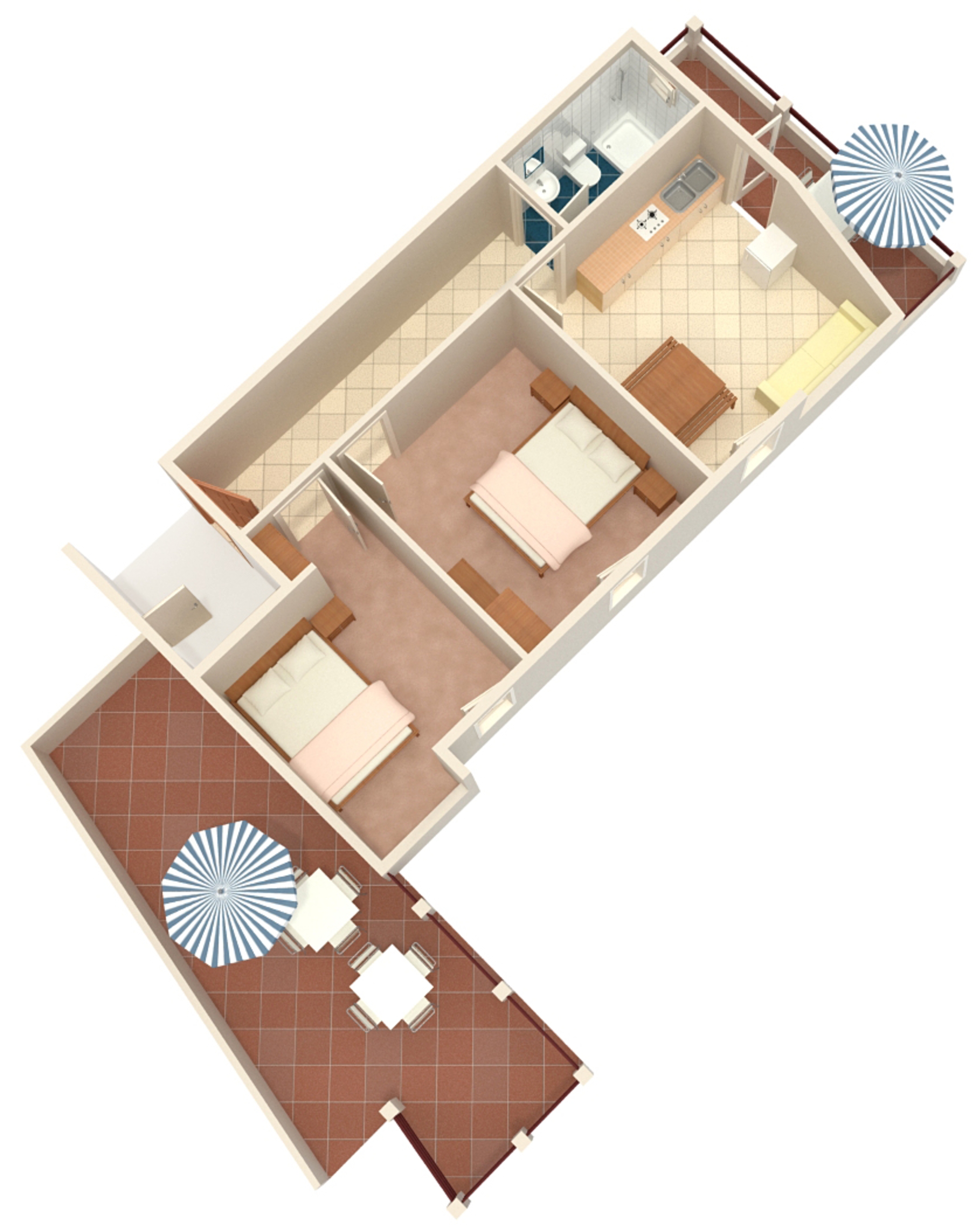Two bedroom apartment near beach Zavalatica, Korčula  A-b