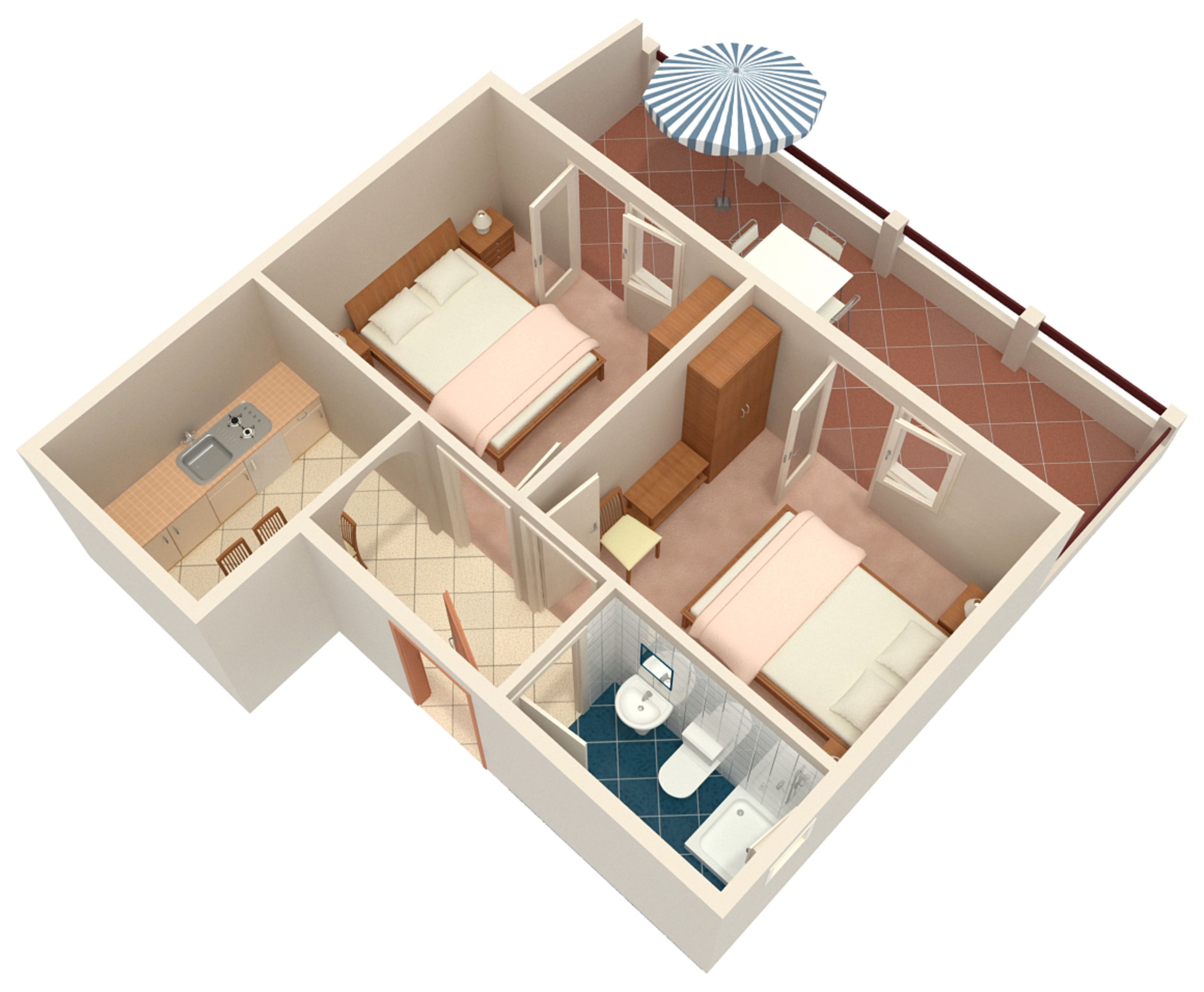 Two bedroom apartment near beach Zavalatica, Korčula  A-c