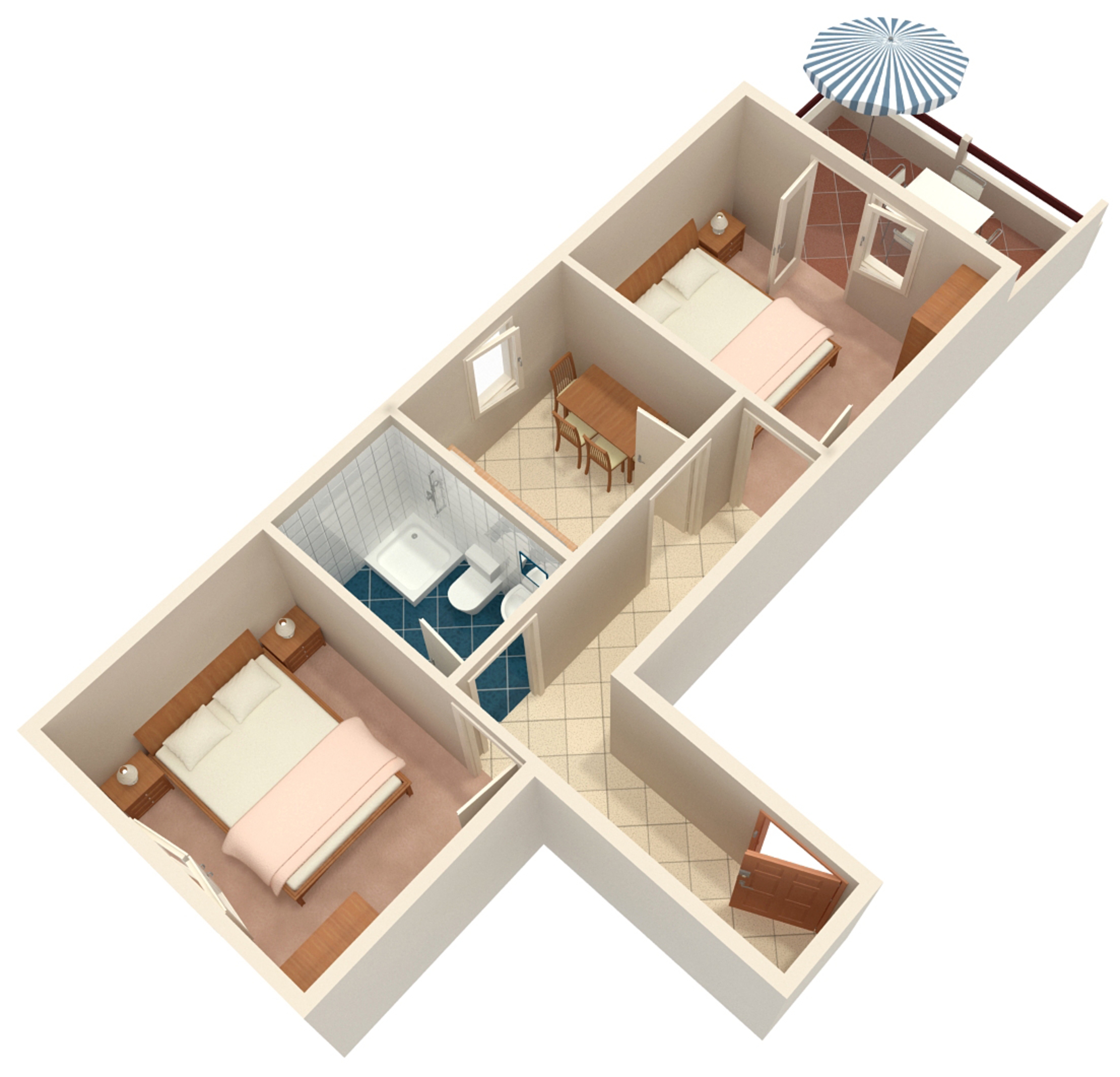 Two bedroom apartment near beach Zavalatica, Korčula  A-d