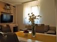 Living room Osibova, Living room in the studio-apartment, air condition available, (pet friendly) and WiFi.