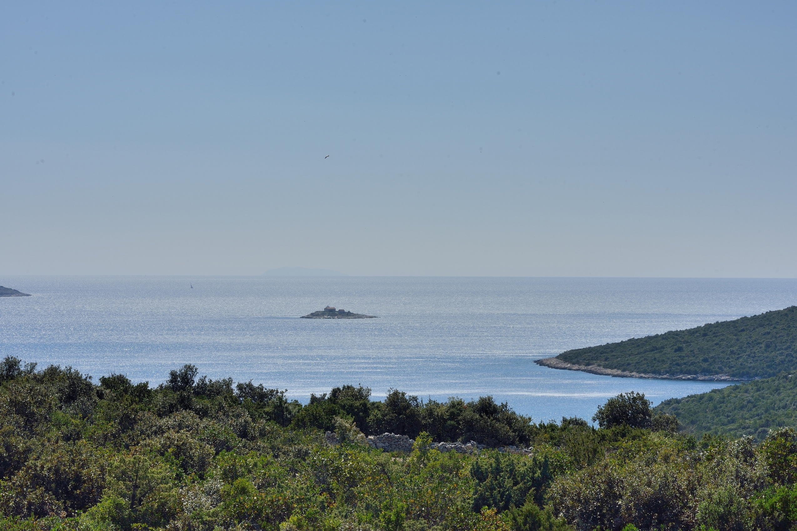 One bedroom apartment with terrace and sea view Cove Ljubljeva, Trogir  A-a