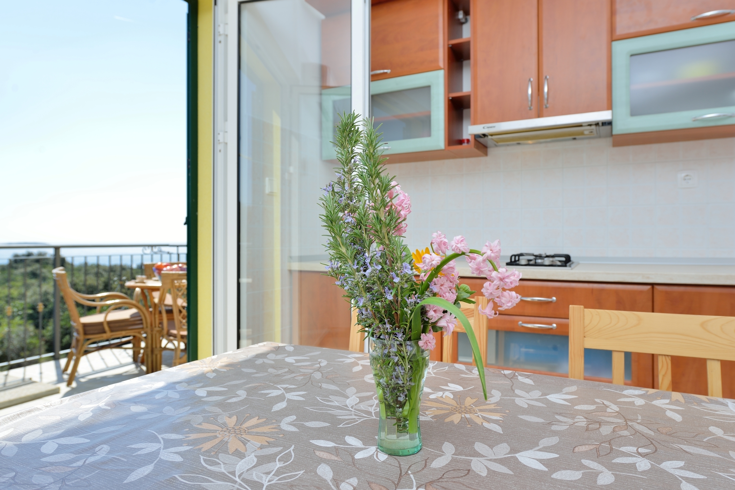 One bedroom apartment with terrace and sea view Cove Ljubljeva, Trogir  A-b