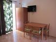Salle à manger Pakoštane, Salle à manger dans l’hébergement en type apartment, animaux acceptés et WiFi.