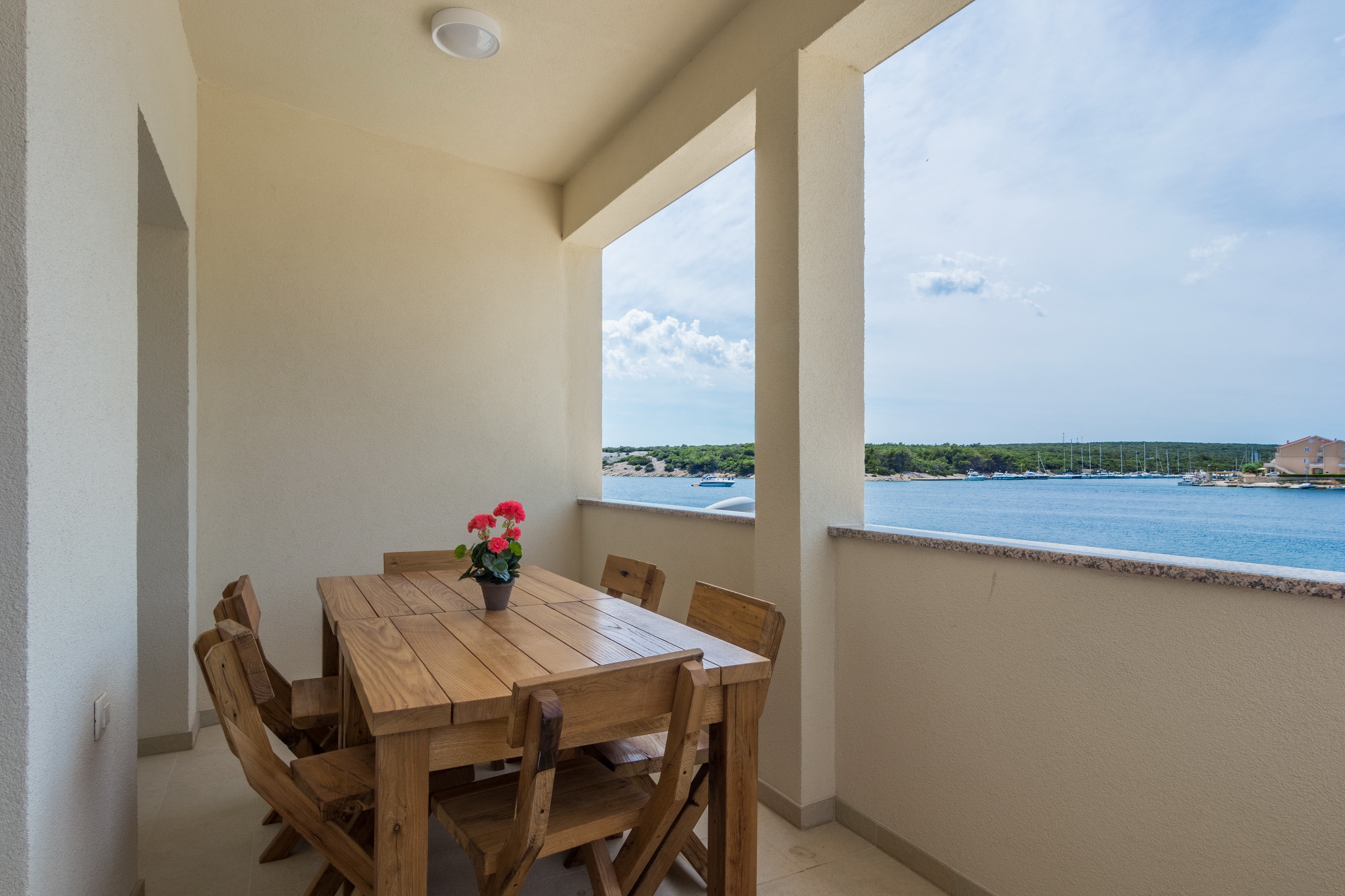 Two bedroom apartment with balcony and sea view Šimuni, Pag  A-a