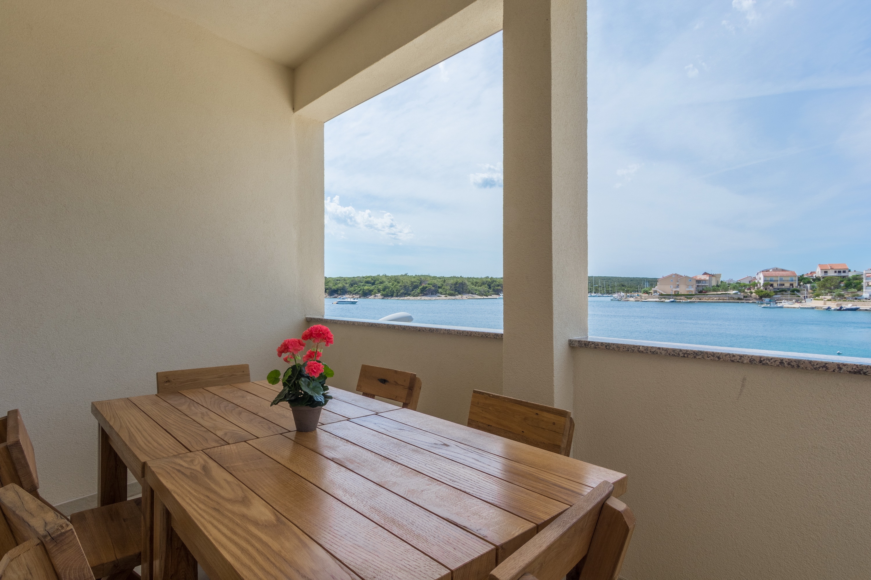 Two bedroom apartment with balcony and sea view Šimuni, Pag  A-a