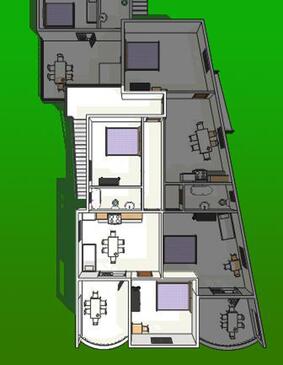 Srima - Vodice, Proiect în unitate de cazare tip apartment, WiFi.