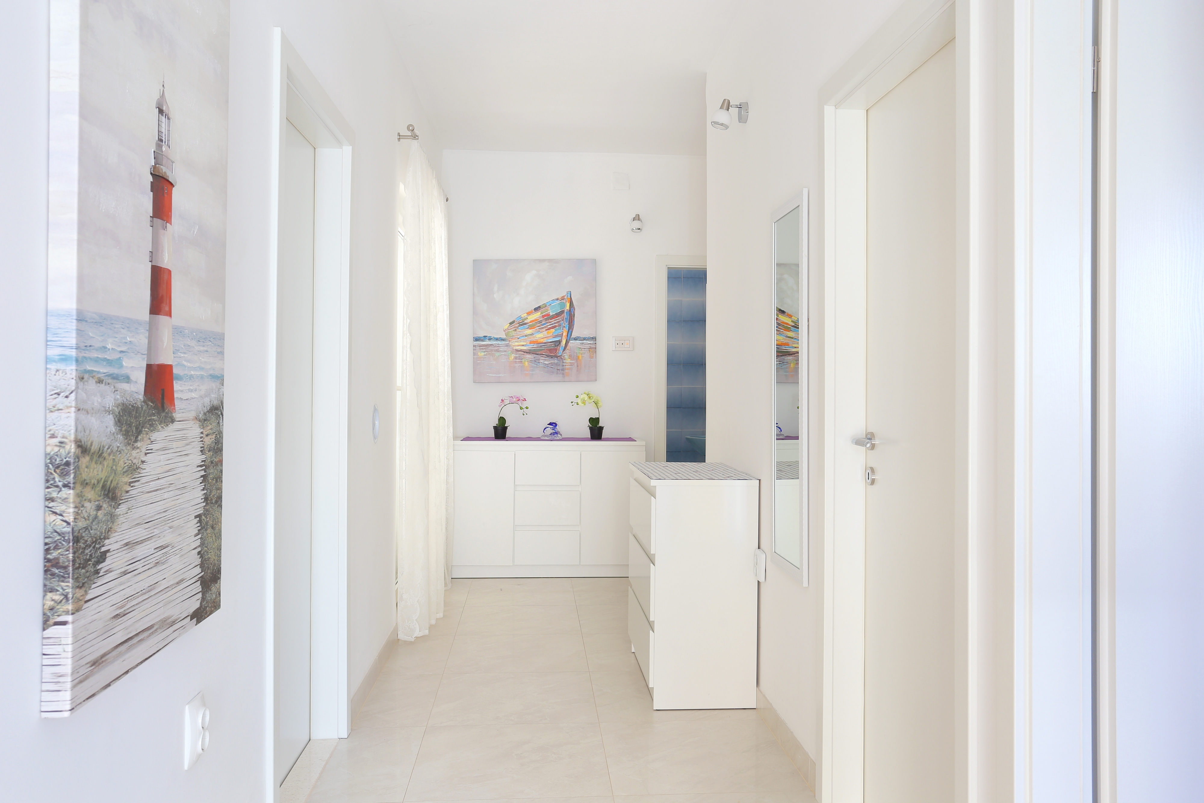 Two bedroom apartment with terrace and sea view Seget Vranjica, Trogir  A-c
