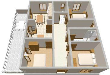 Zavalatica, Plan dans l’hébergement en type apartment, WiFi.