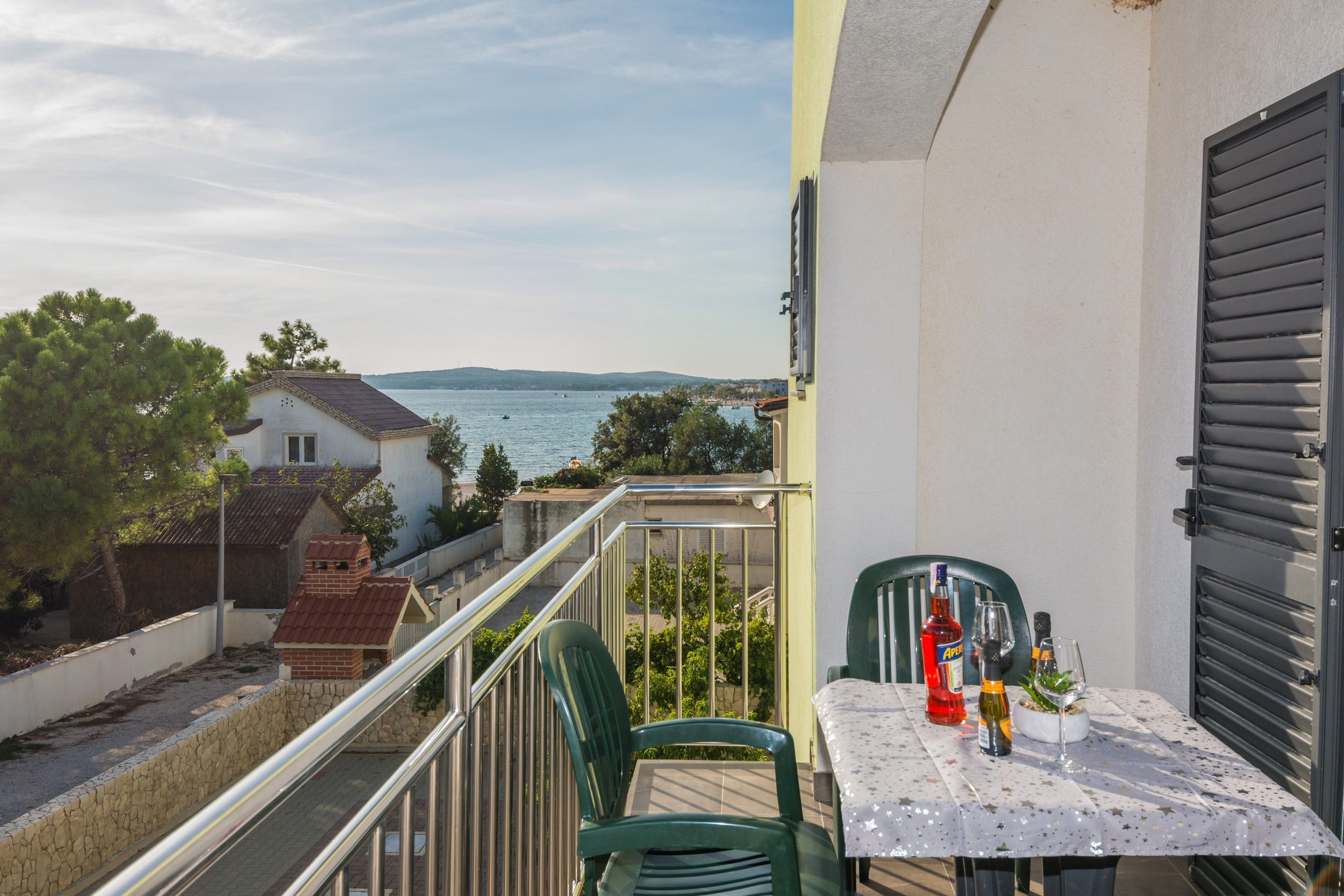 One bedroom apartment with balcony and sea view Vir  A-c